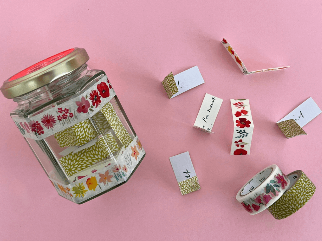 Spread positivity with a DIY floral affirmation jar