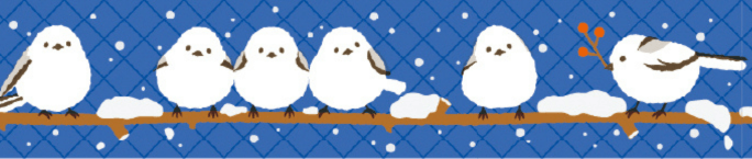 mt ex - Long-tailed Tit Winter - 15mm Washi Tape