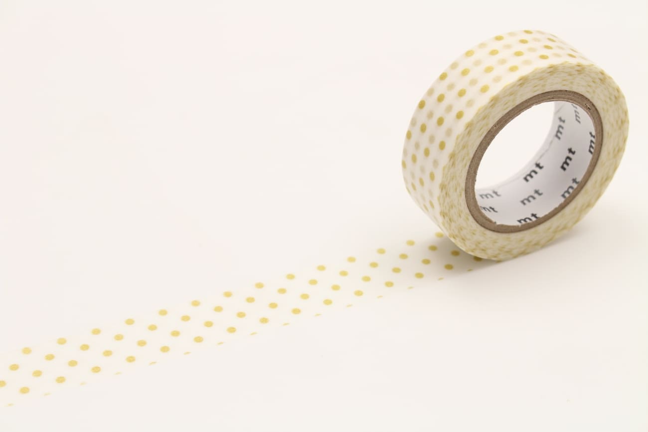 mt Basic - Dot S Gold - 15mm Washi Tape