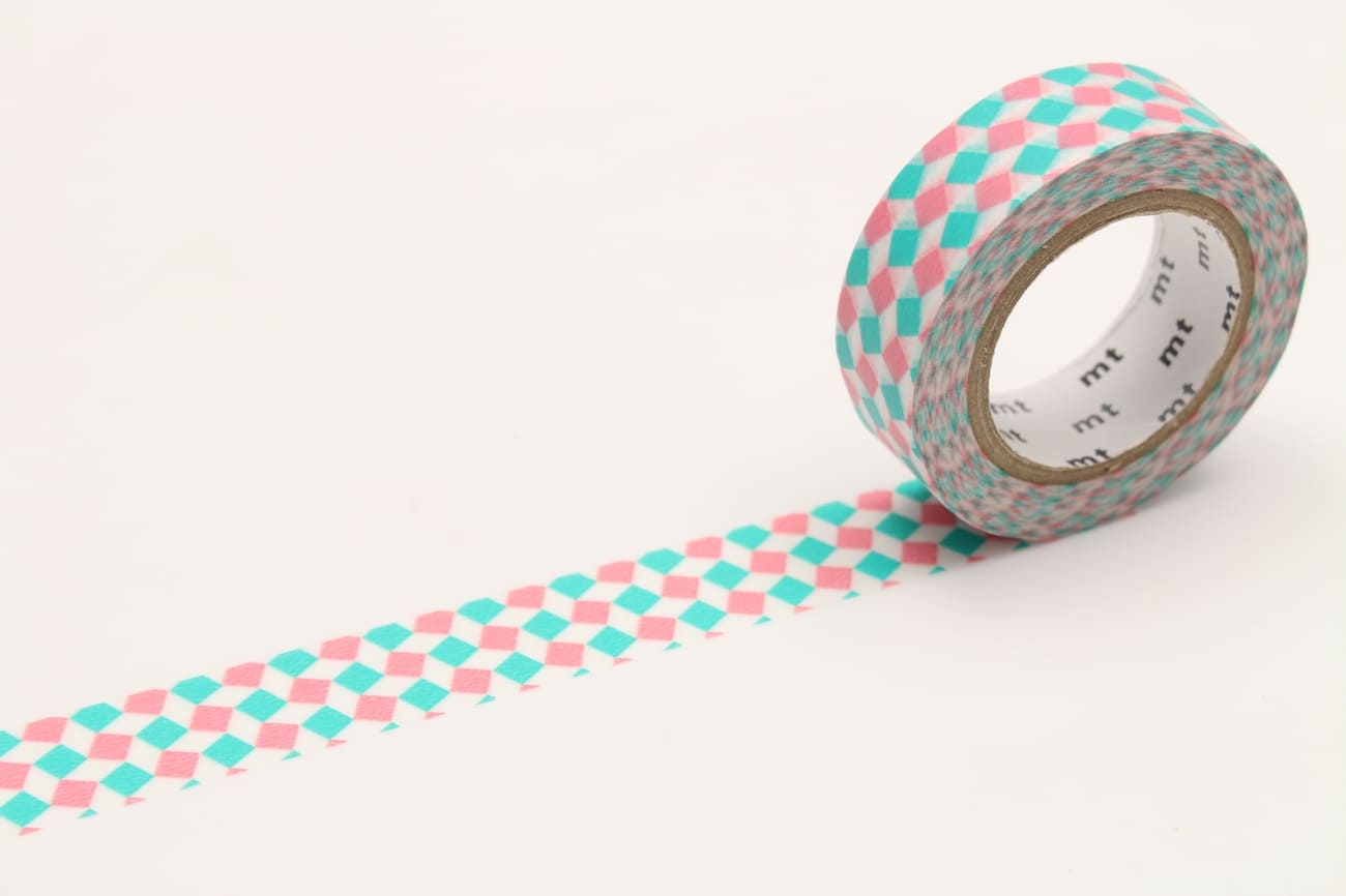 mt Basic - Square Pink - 15mm Washi Tape
