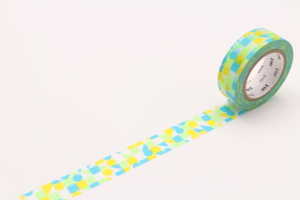 mt Basic - Maru Sankaku Shikaku Blue - 15mm Washi Tape
