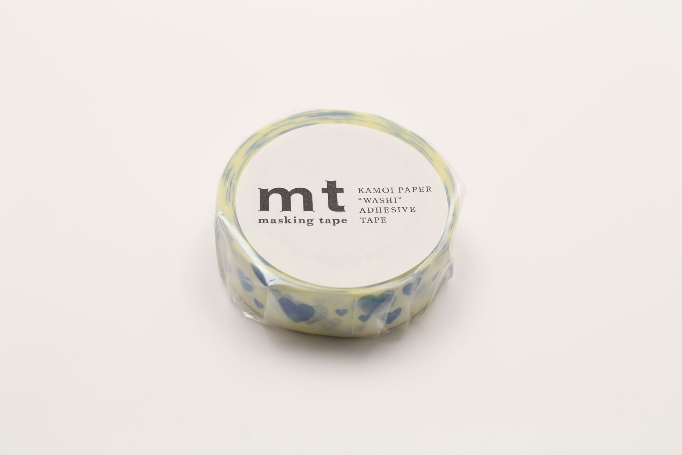mt Basic - Heart Stamp Blue - 15mm Washi Tape