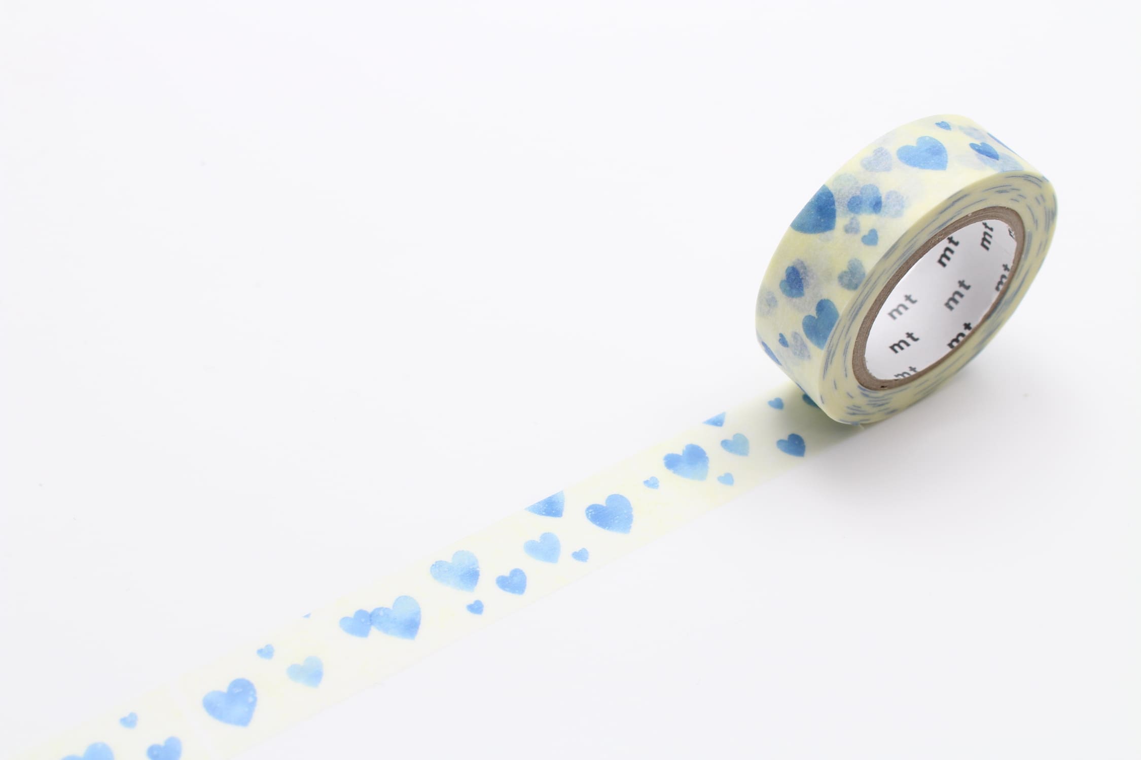 mt Basic - Heart Stamp Blue - 15mm Washi Tape