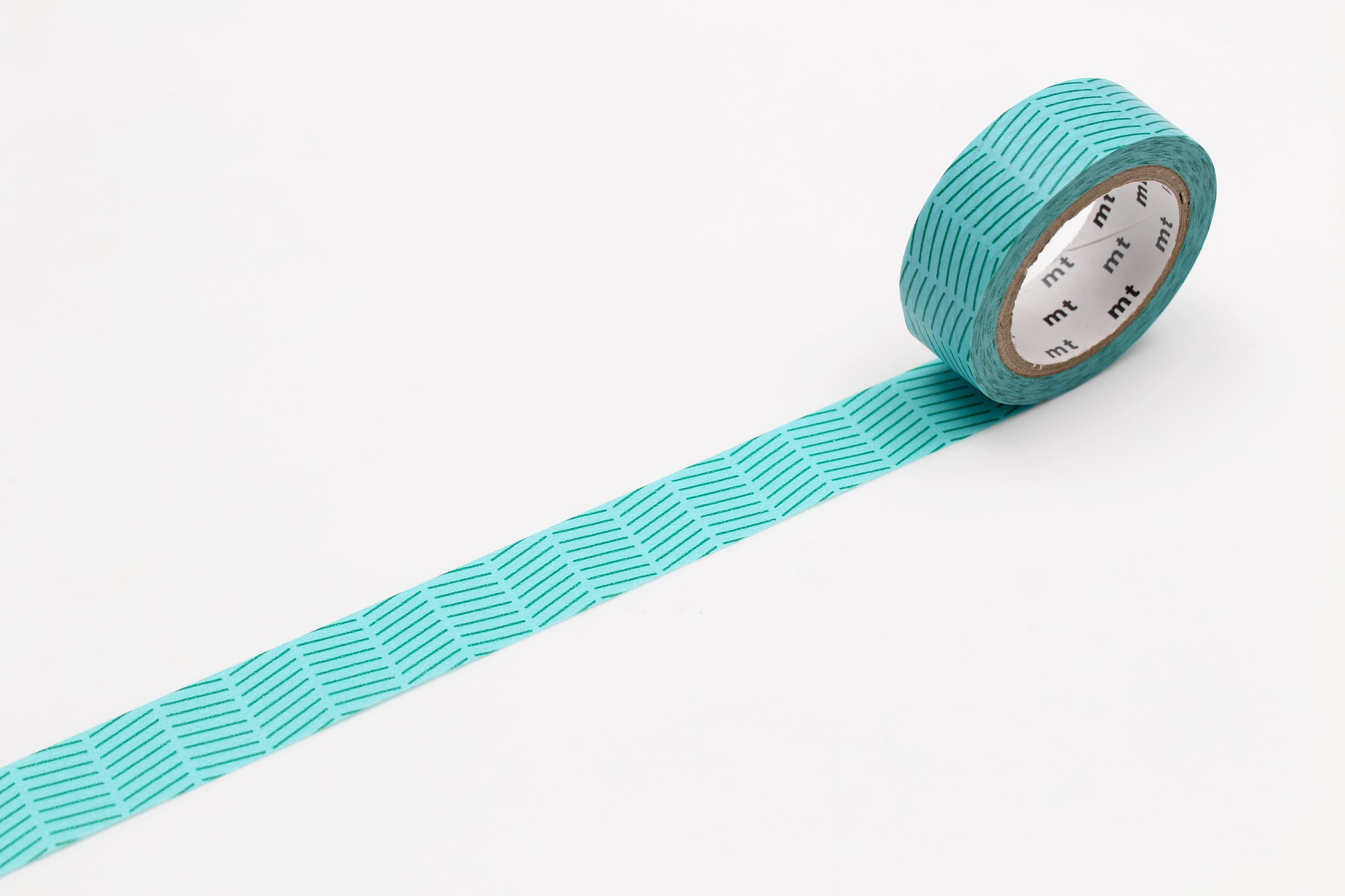 mt Basic - Diagonal Green - 15mm Washi Tape