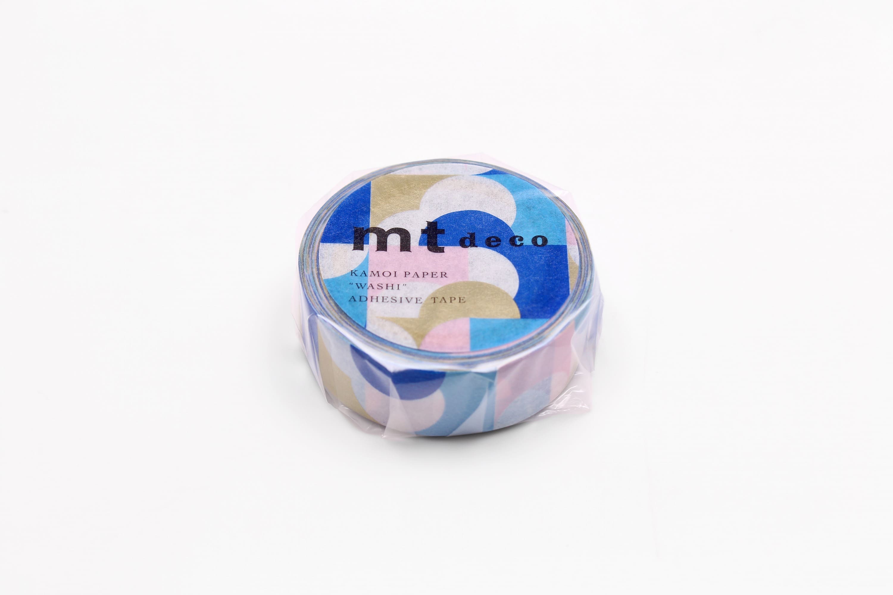 mt Basic - Half Circle Pink Blue - 15mm Washi Tape
