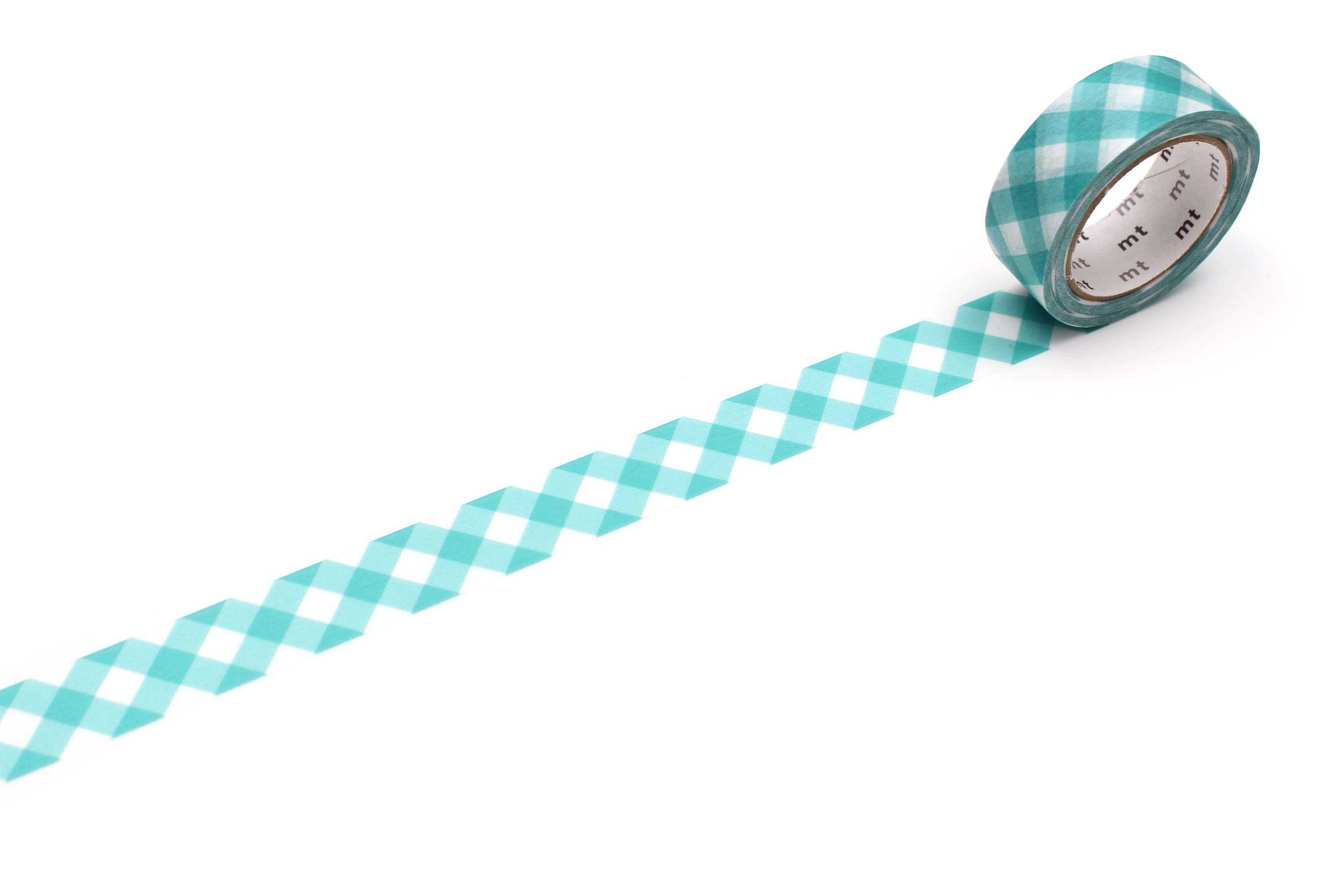 mt Basic - Thick Checkered Green- 15mm Washi Tape