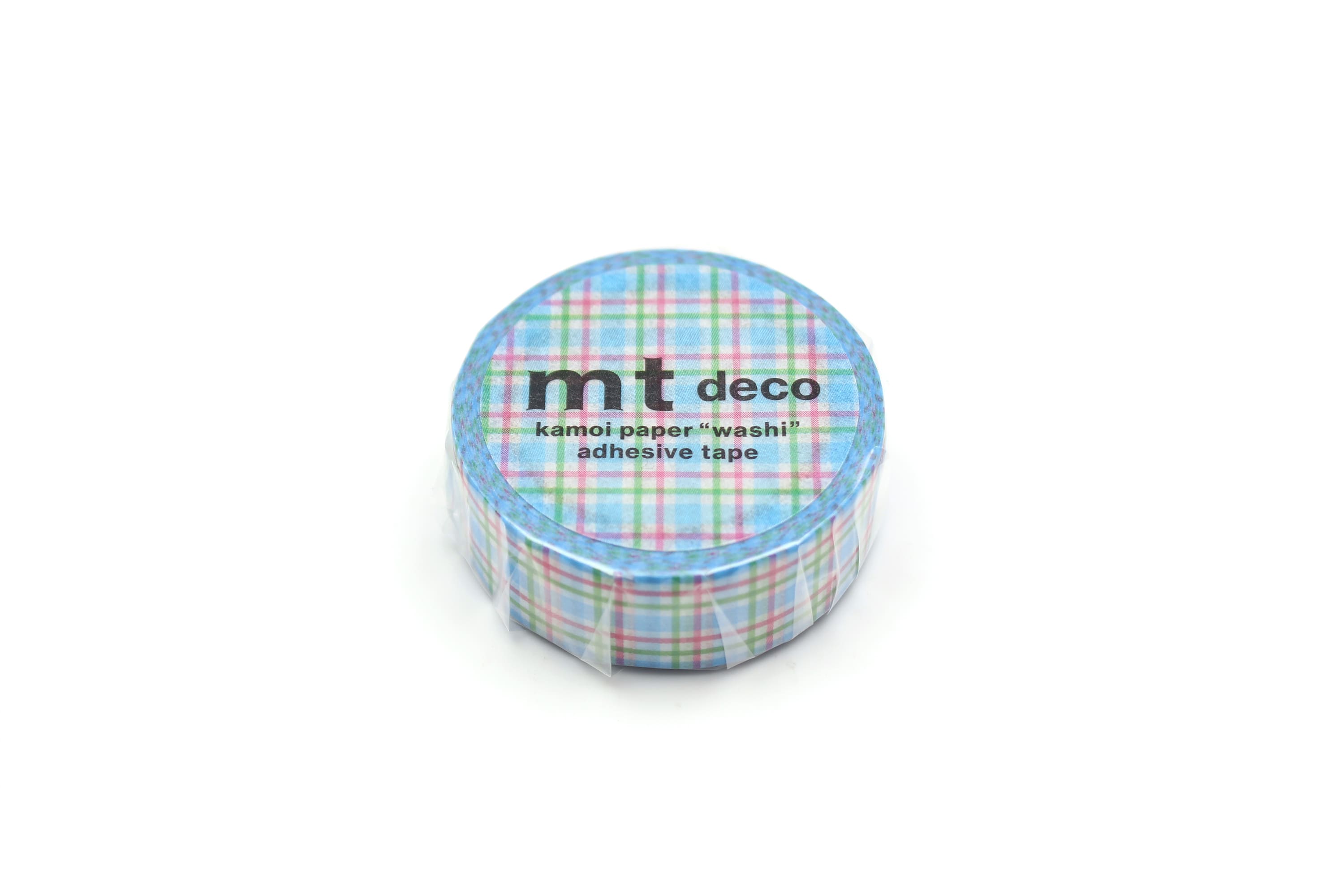 mt Basic - Colourful Checkered Blue- 15mm Washi Tape