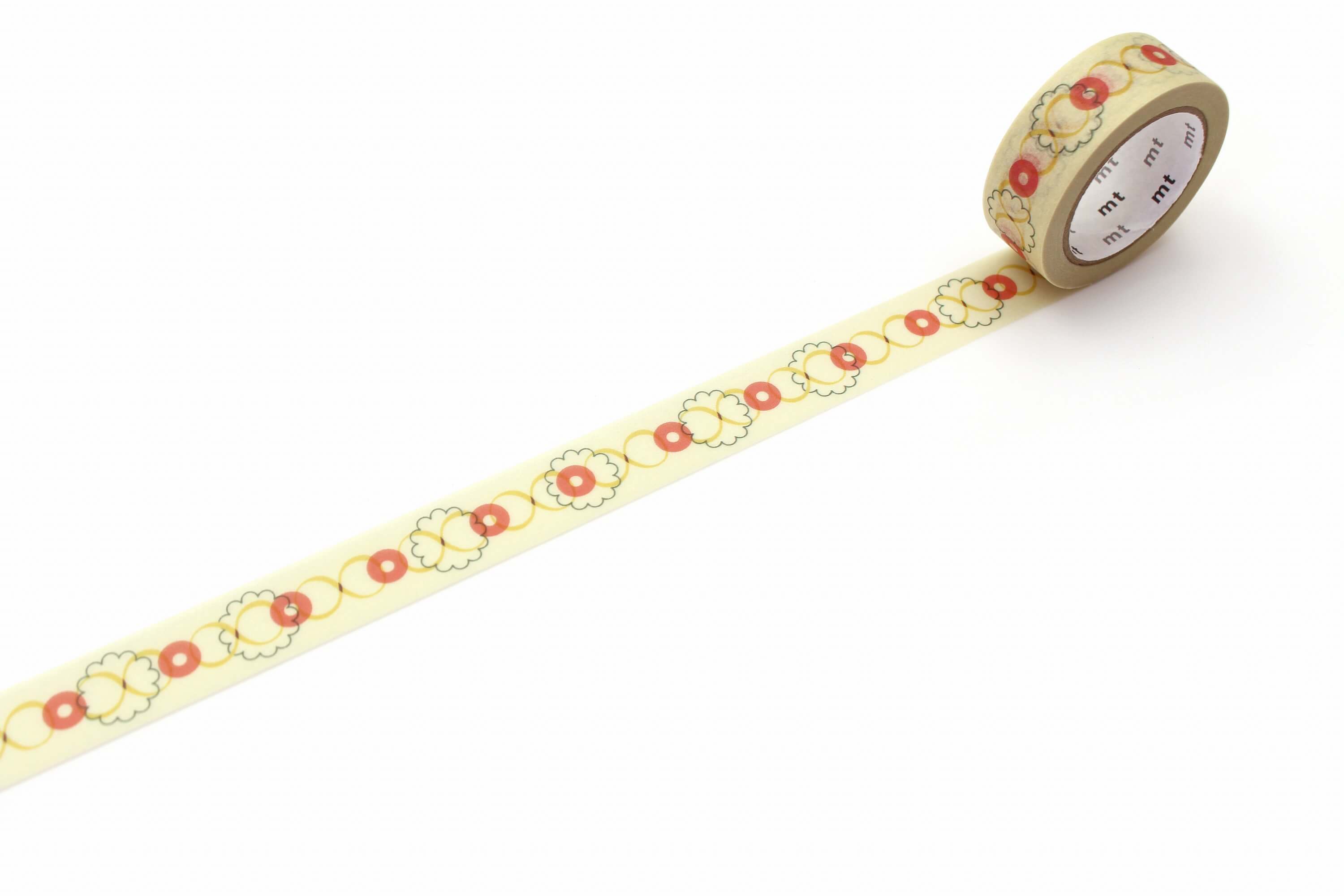 mt Basic - Retro Design Button - 15mm Washi Tape