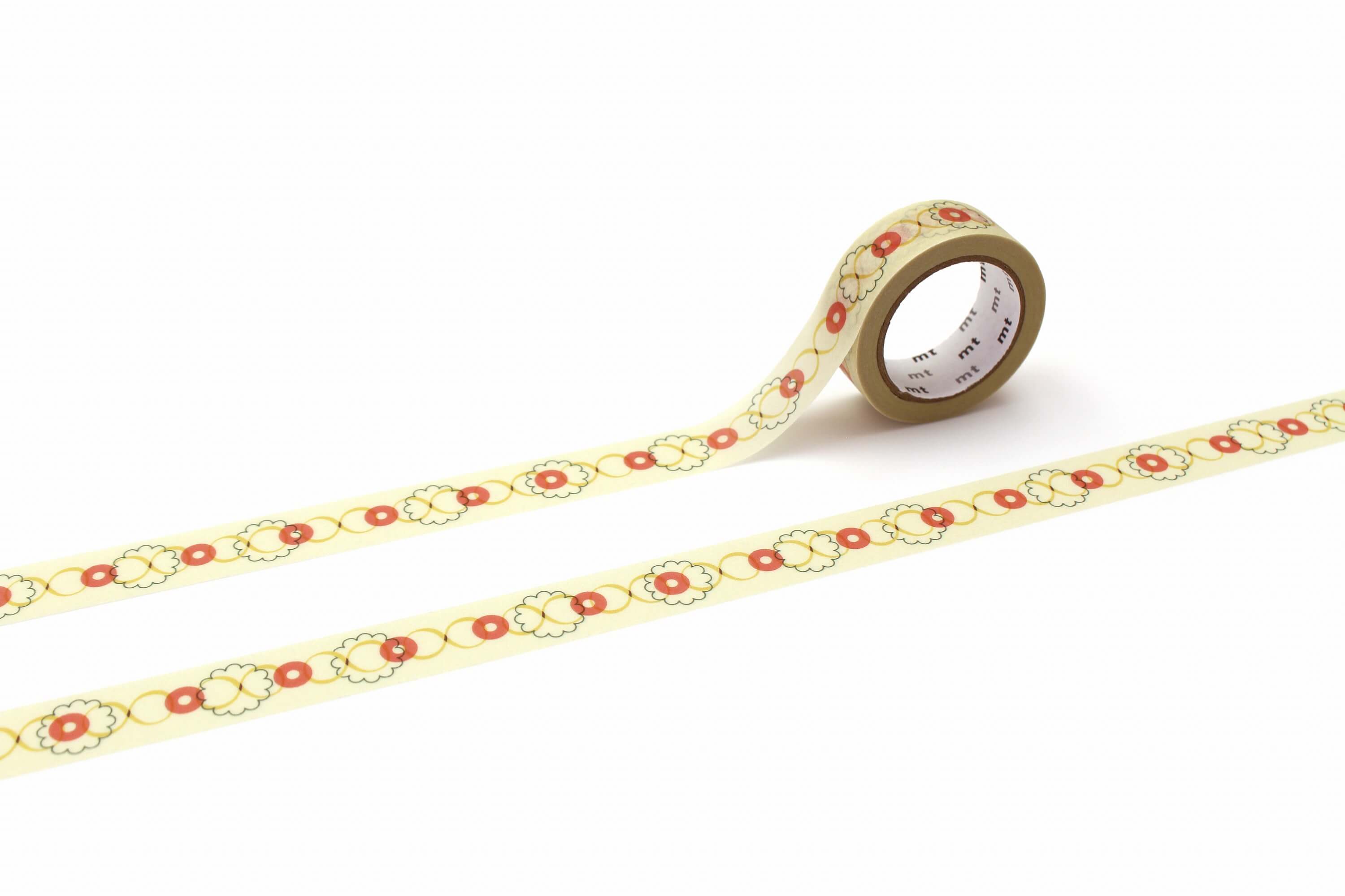 mt Basic - Retro Design Button - 15mm Washi Tape
