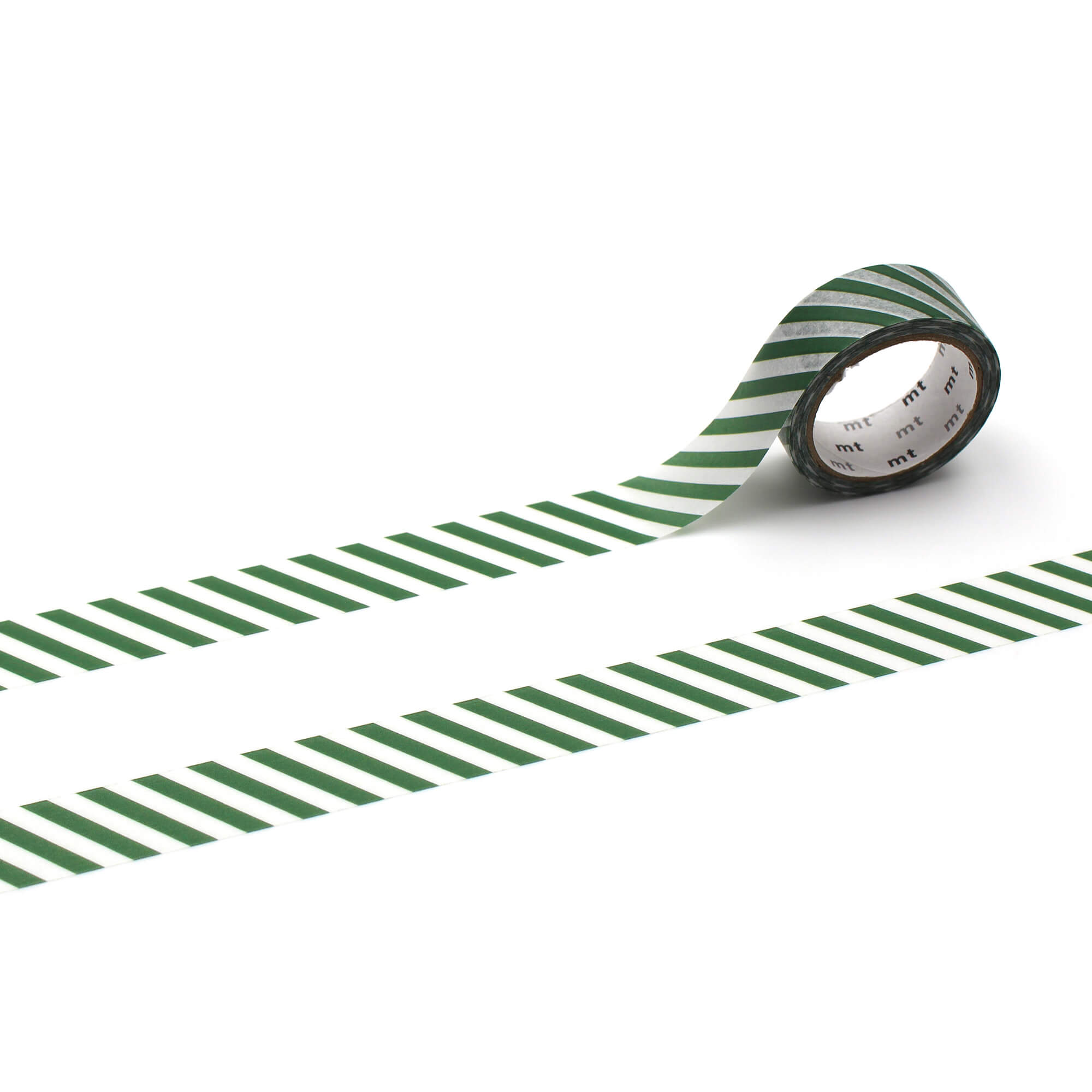 mt Basic - Stripe Deep Green - 15mm Washi Tape