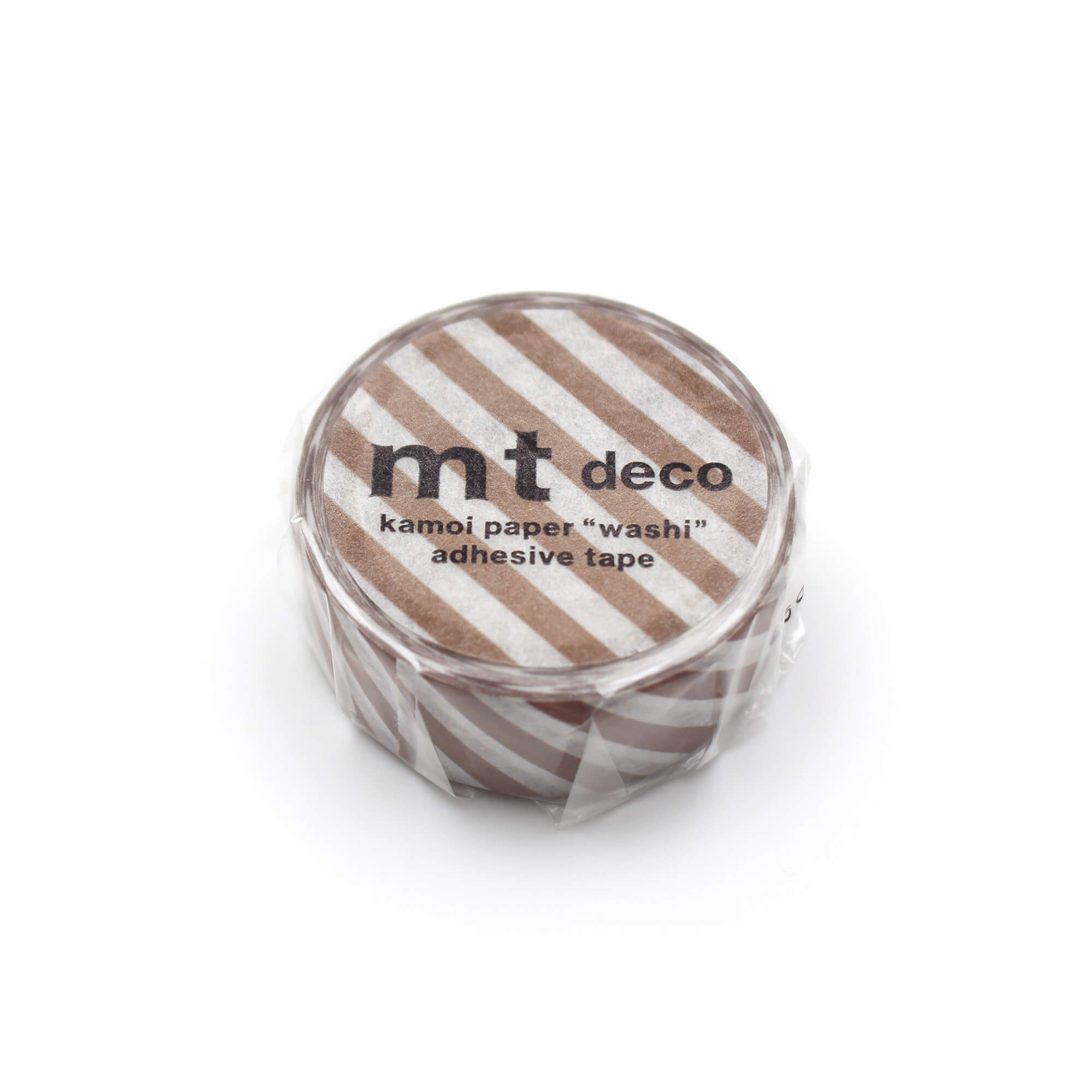 mt Basic - Stripe Brown - 15mm Washi Tape