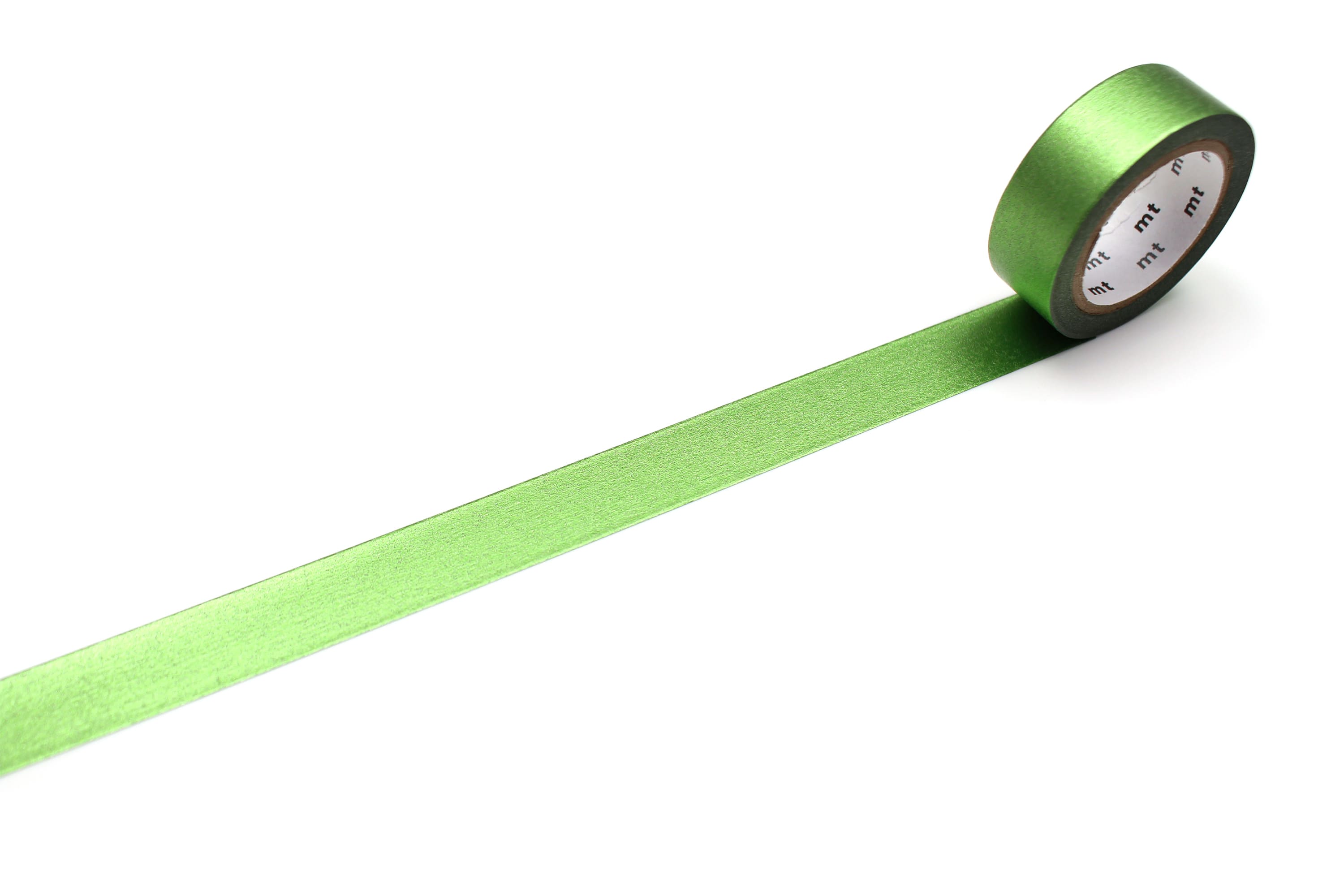 mt Basic - Yellow Green (High Brightness - Metallic Finish) - 15mm Washi Tape