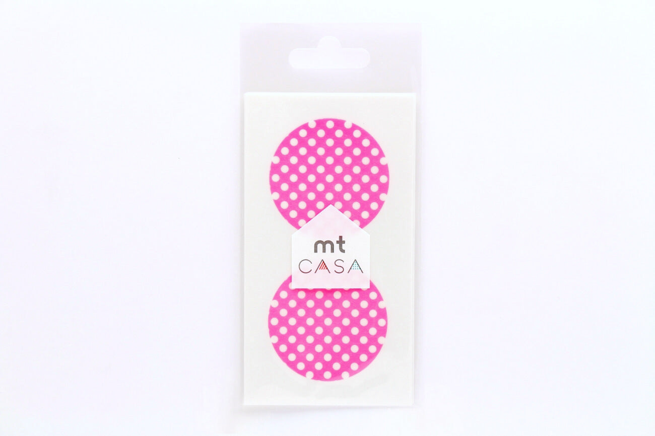 mt Seal - Dot Pink Base - 50mm Washi Tape Stickers