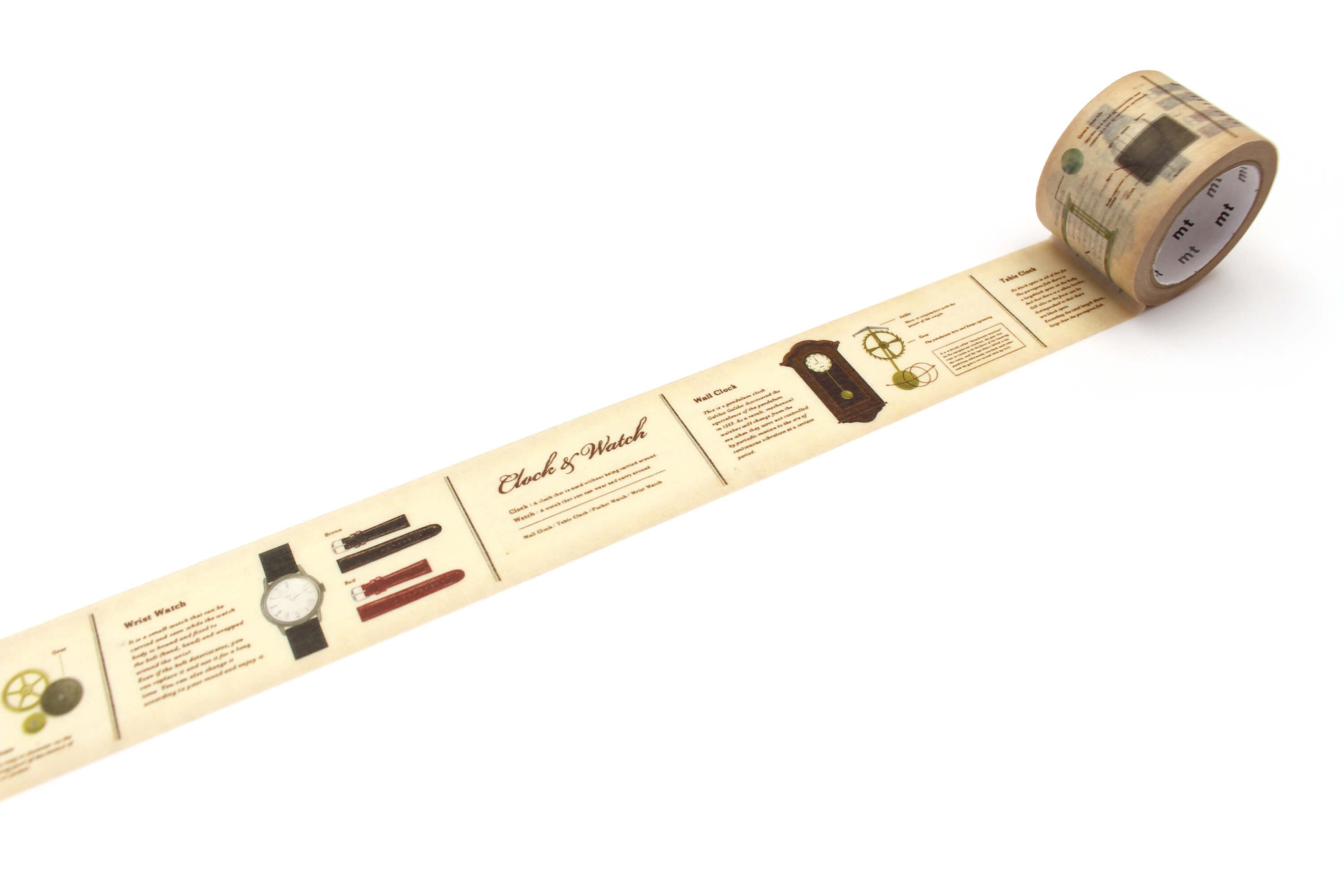mt ex - Encyclopedia Clock - 30mm Washi Tape