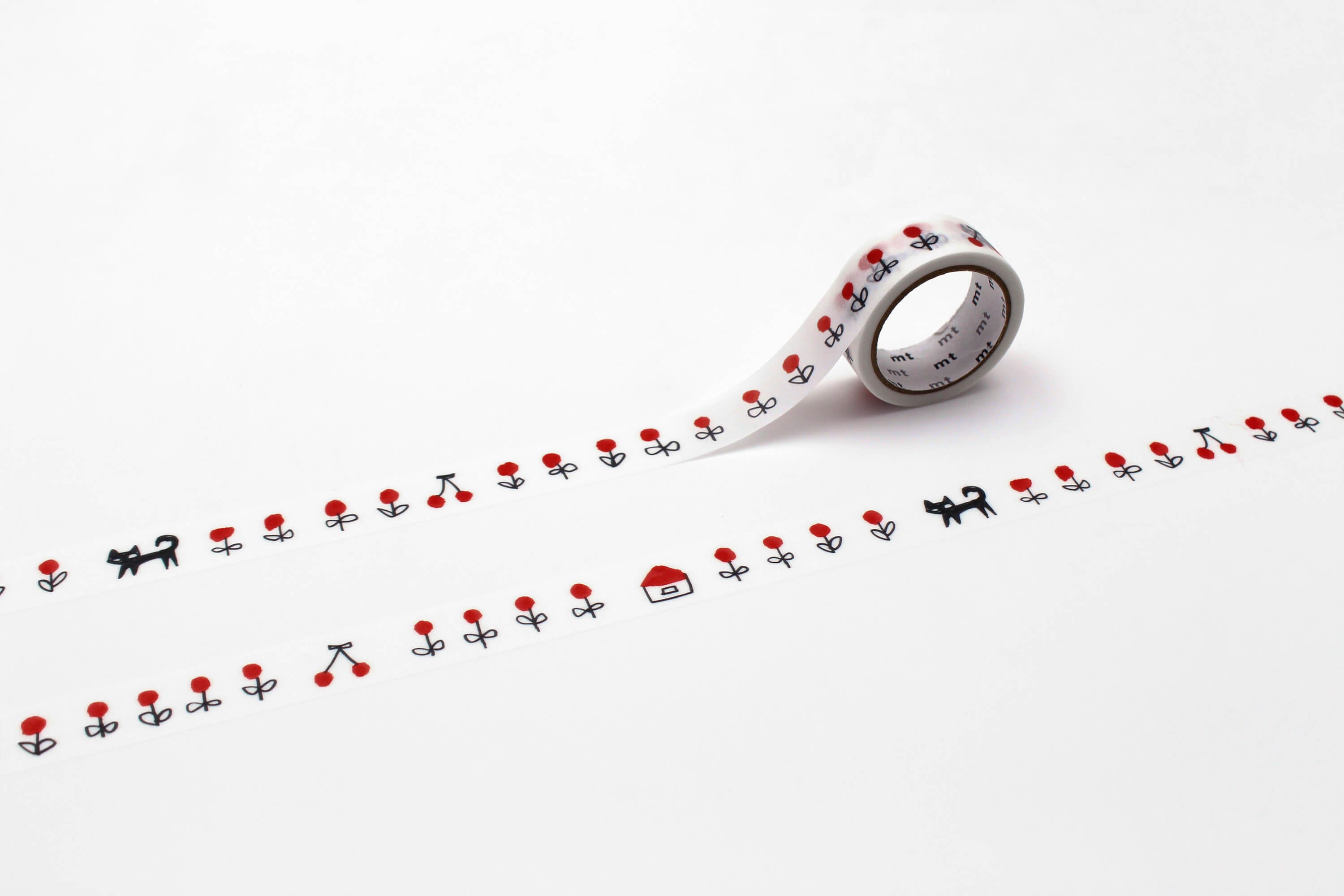 mt x Makoto Matsubayashi - Black Cat - 15mm Washi Tape