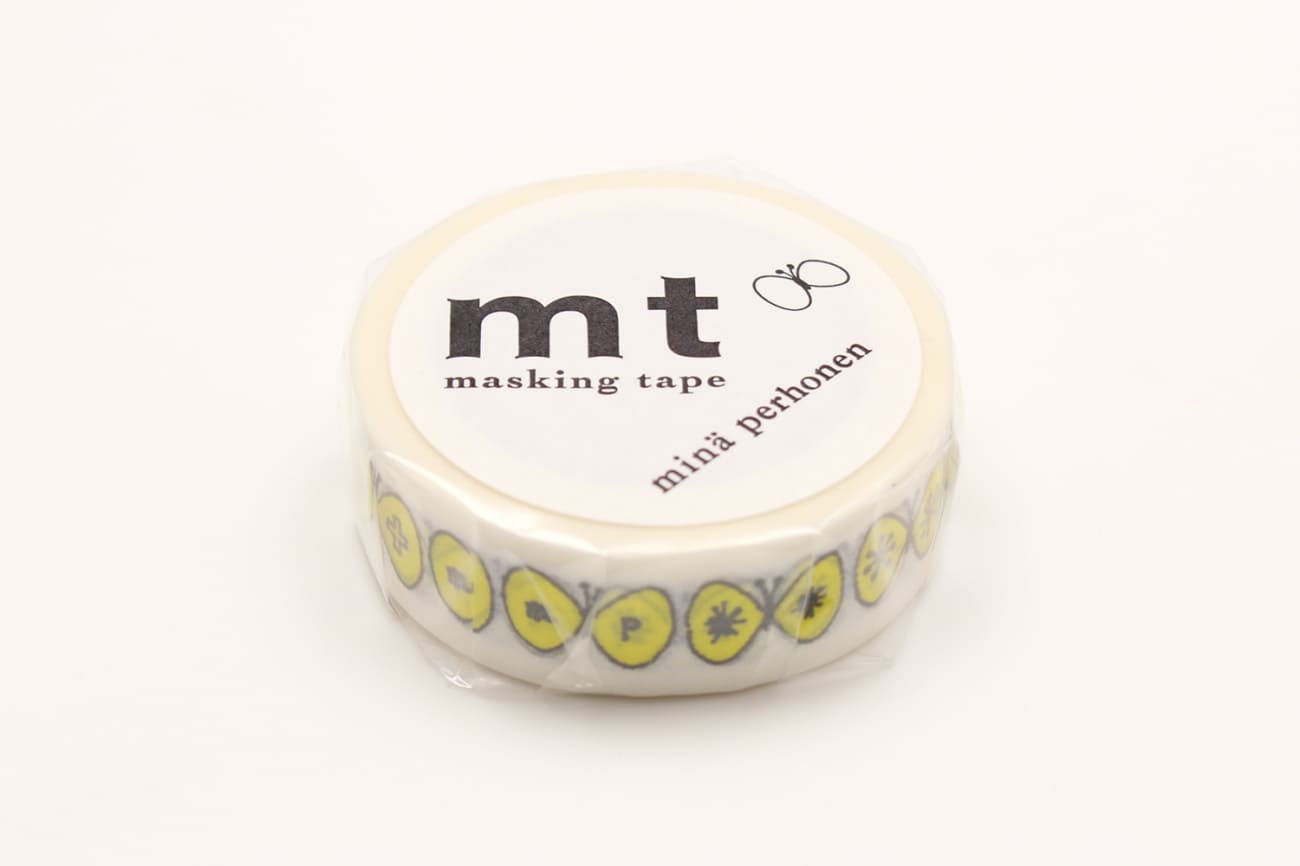 mt x Mina Perhonen - Choucho Yellow - 15mm Washi Tape