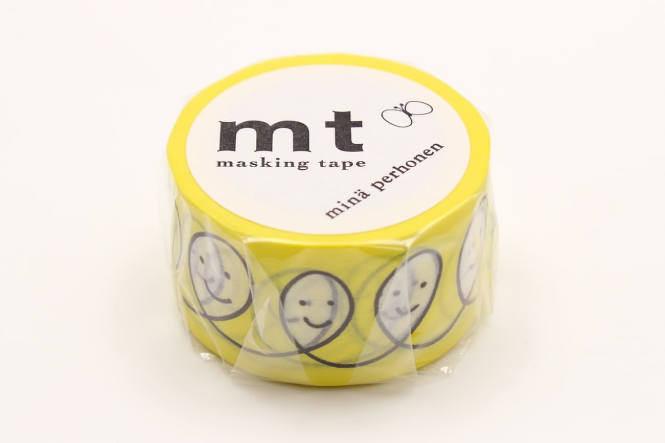 mt x Mina Perhonen - Smile Yellow - 27mm Washi Tape