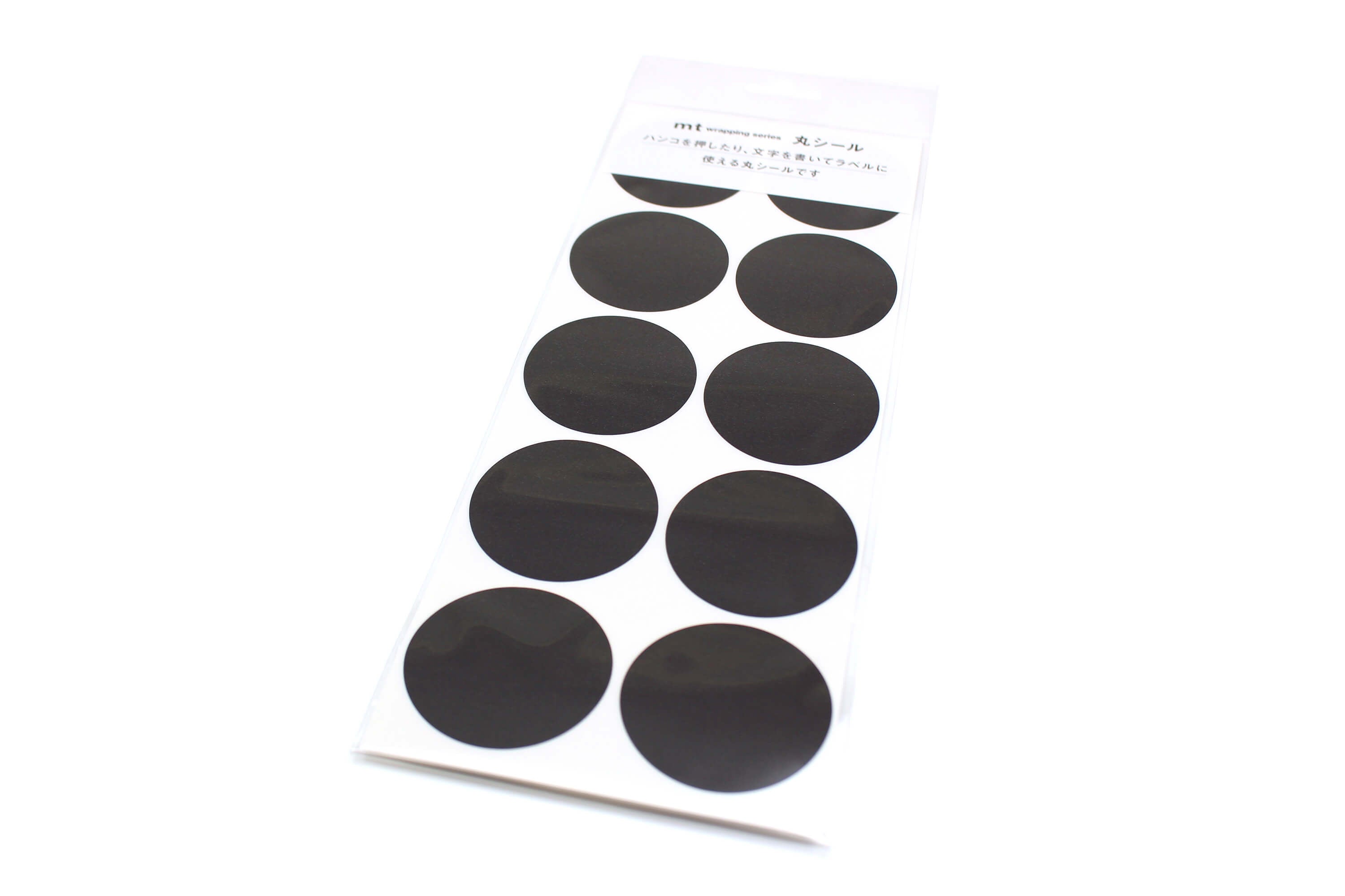 mt Round Sticker - Matte Black - 50mm Washi Tape Stickers