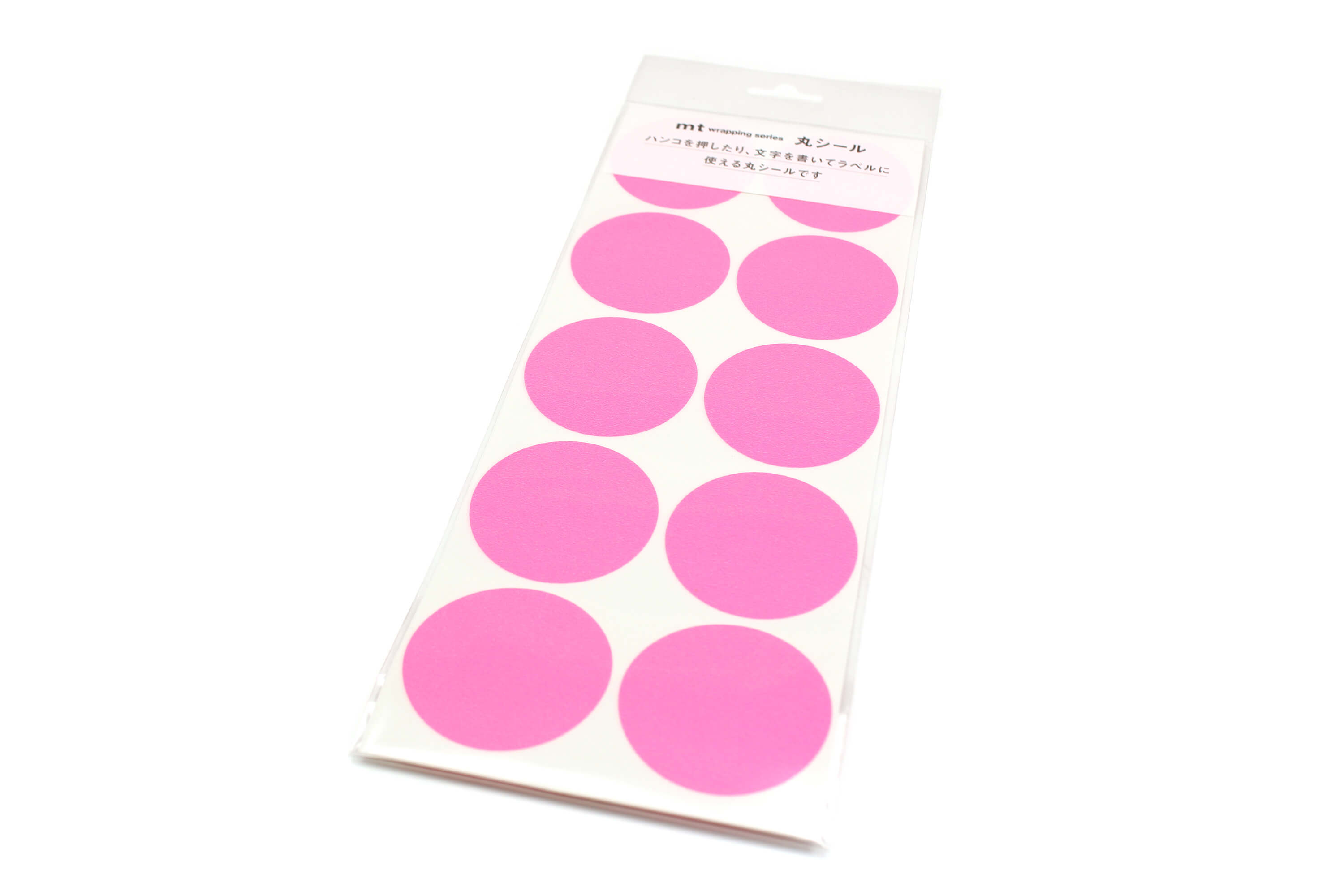 mt Round Sticker - Shocking Pink - 50mm Washi Tape Stickers