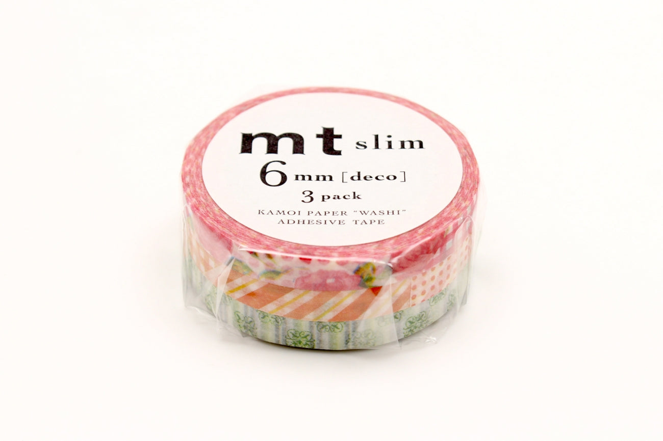 mt Basic - Slim Deco D - 3 rolls Washi Tape