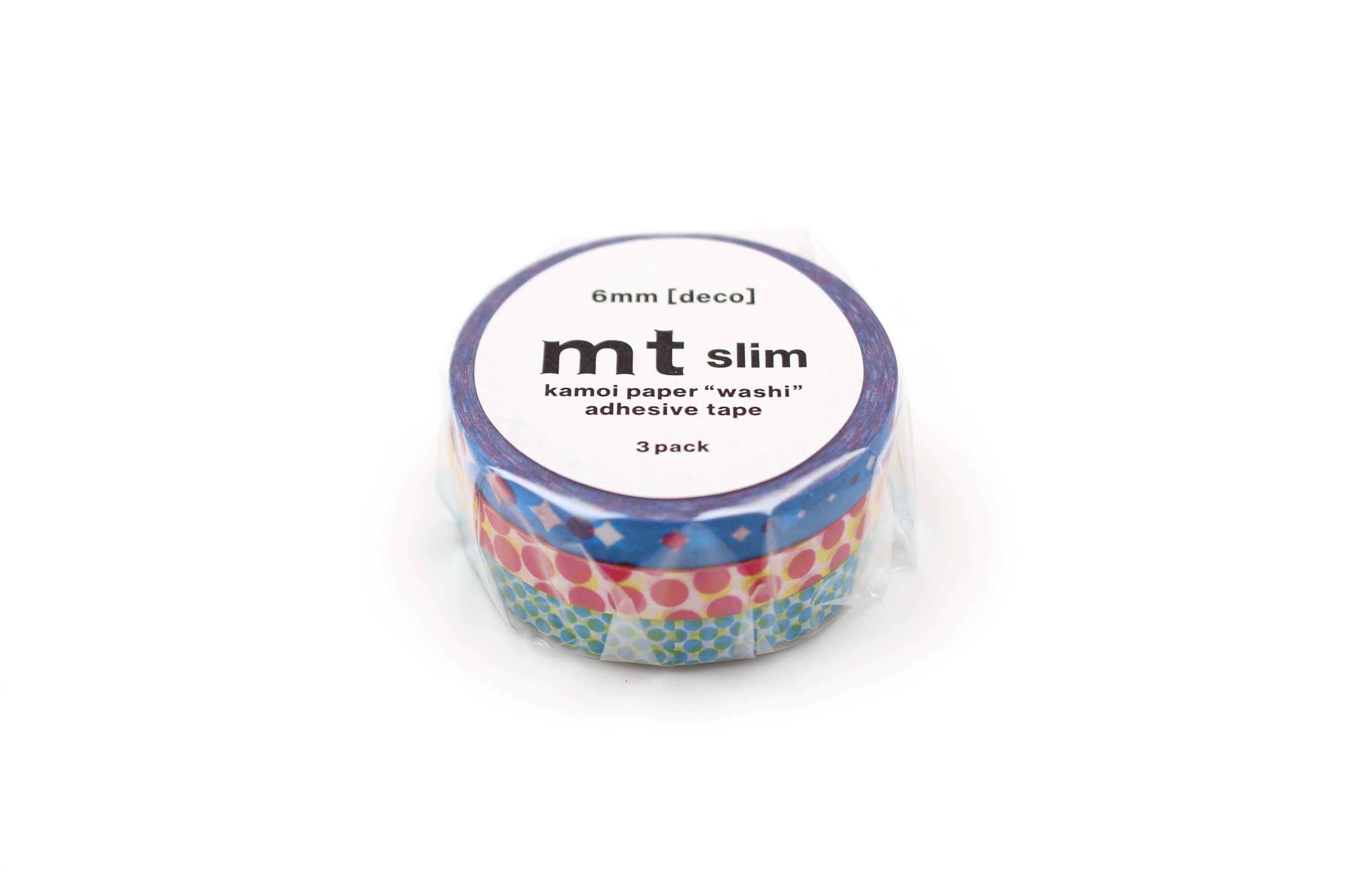 mt Basic - Slim Deco Moire - 3 rolls Washi Tape