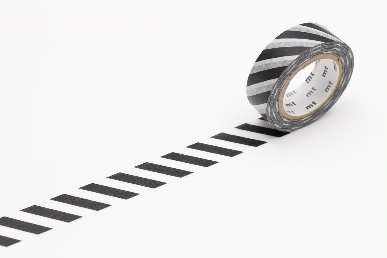 mt Basic - Stripe Black 2 - 15mm Washi Tape