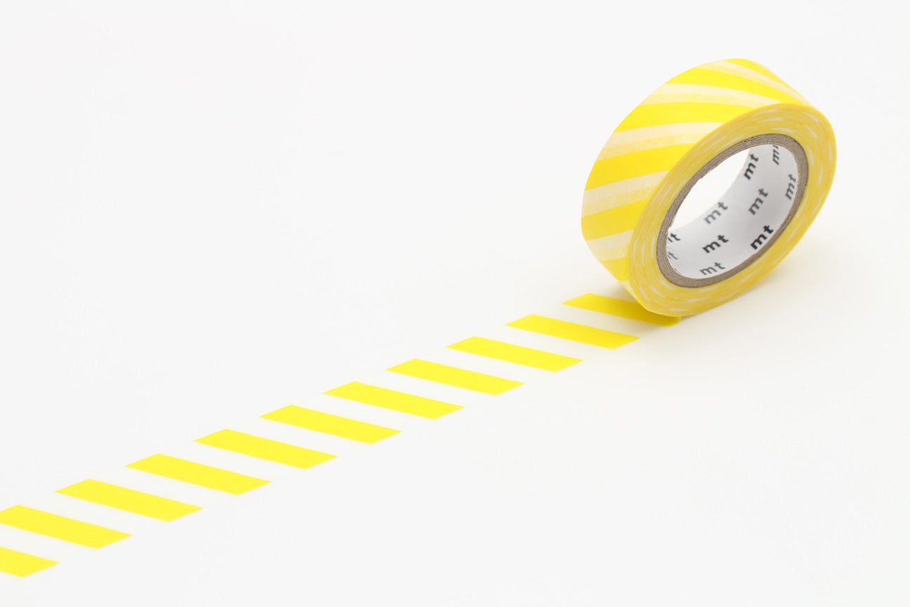 mt Basic - Stripe Lemon - 15mm Washi Tape