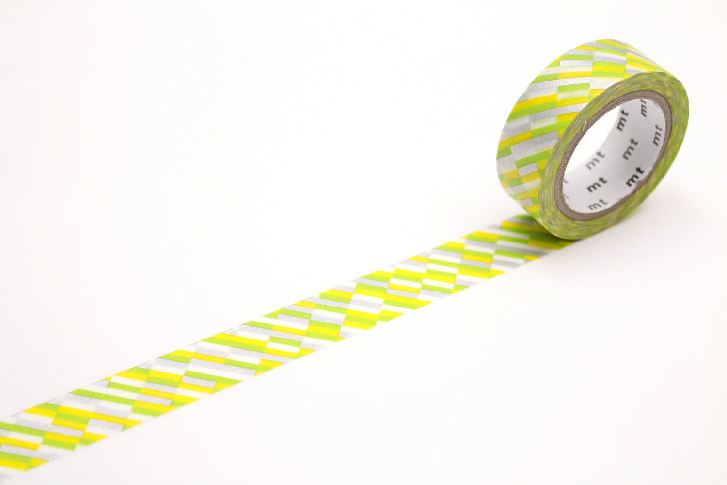 mt Basic - Block Stripe Green - 15mm Washi Tape