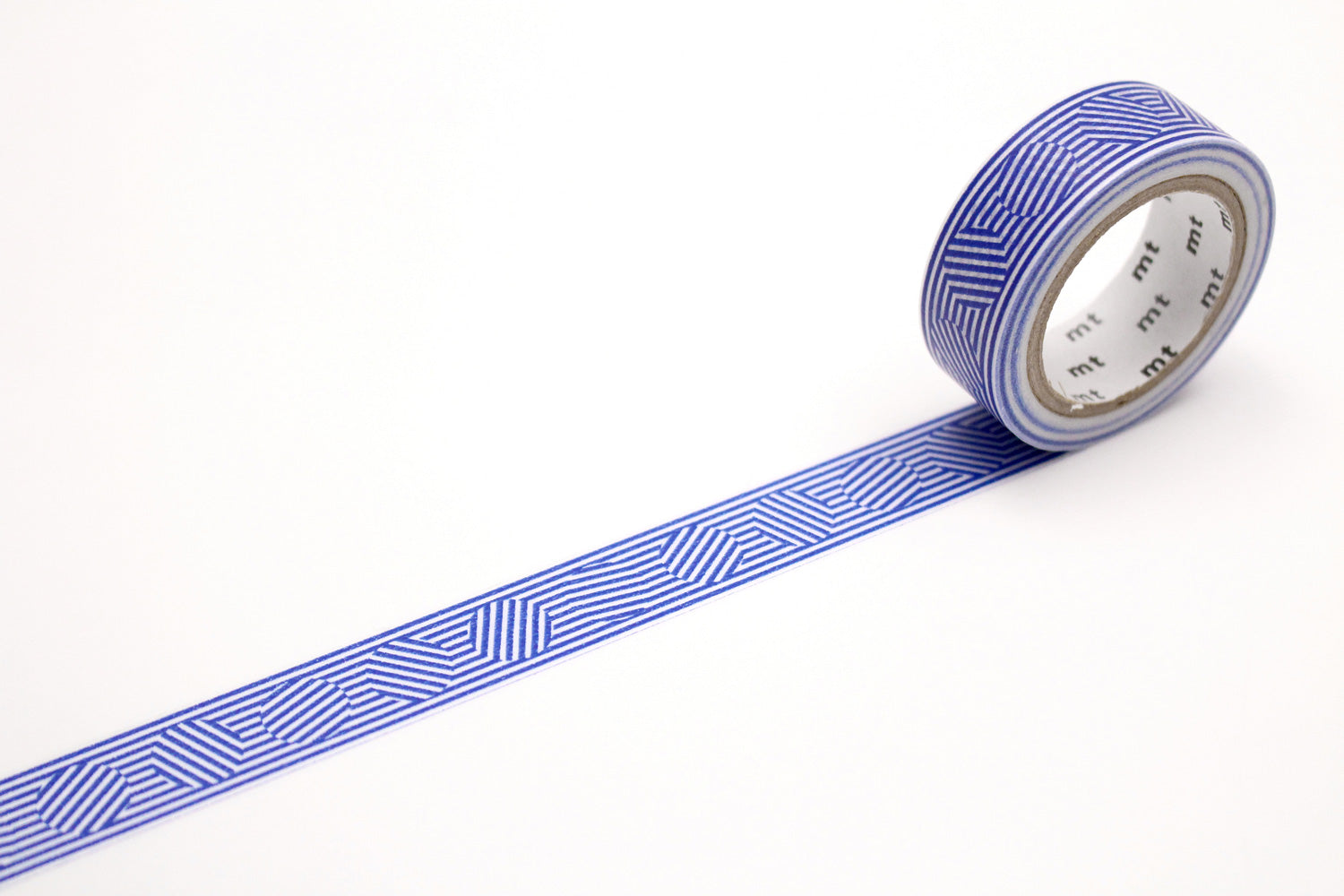 mt Basic - Border & Circle Blue - 15mm Washi Tape