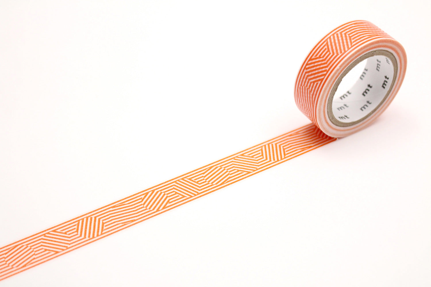 mt Basic - Border & Circle Orange - 15mm Washi Tape