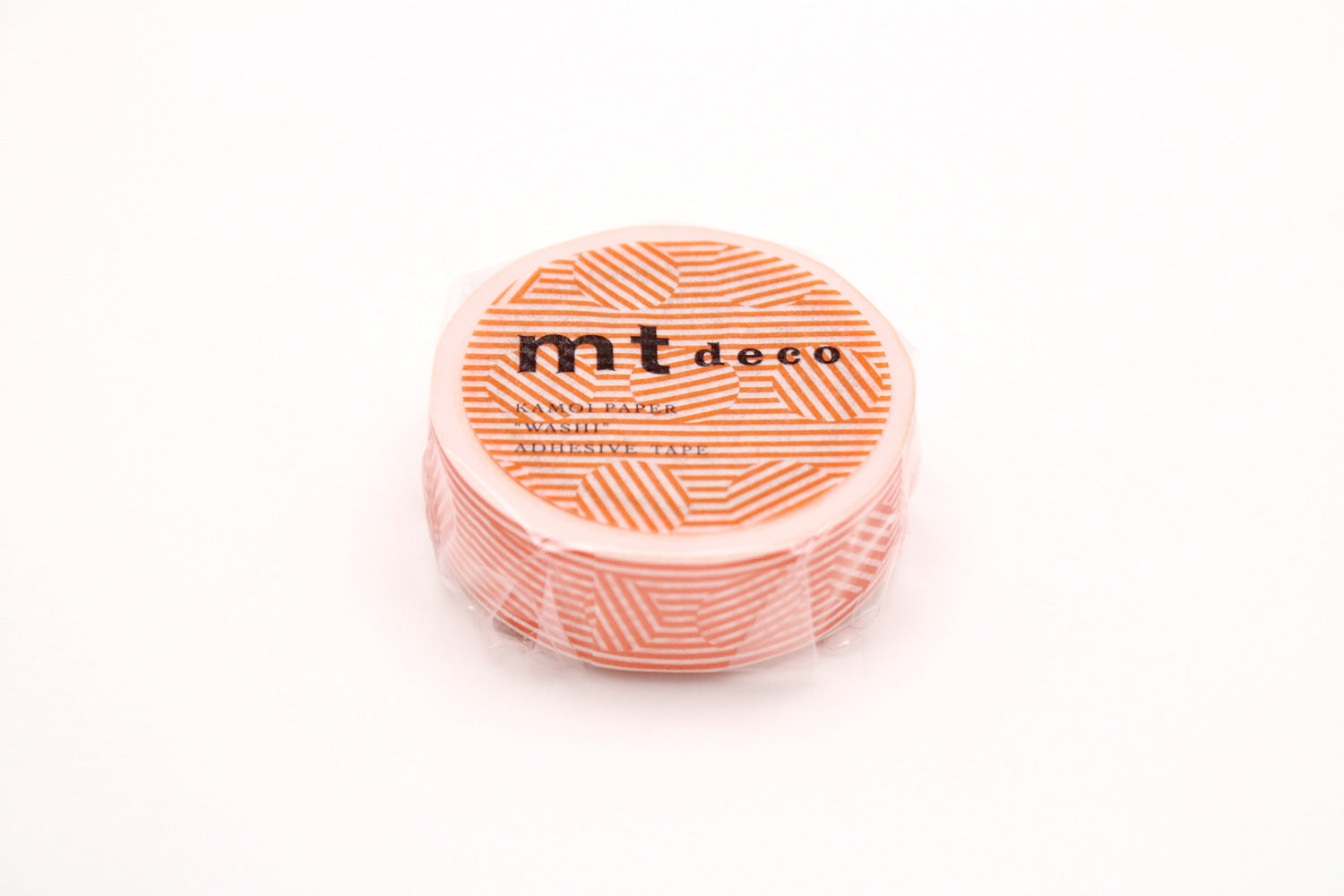 mt Basic - Border & Circle Orange - 15mm Washi Tape