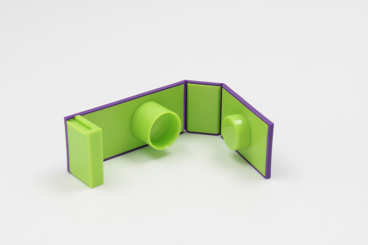 mt Tape Cutter - Two Tone Purple x Lime Green - for 15mm Washi Tape