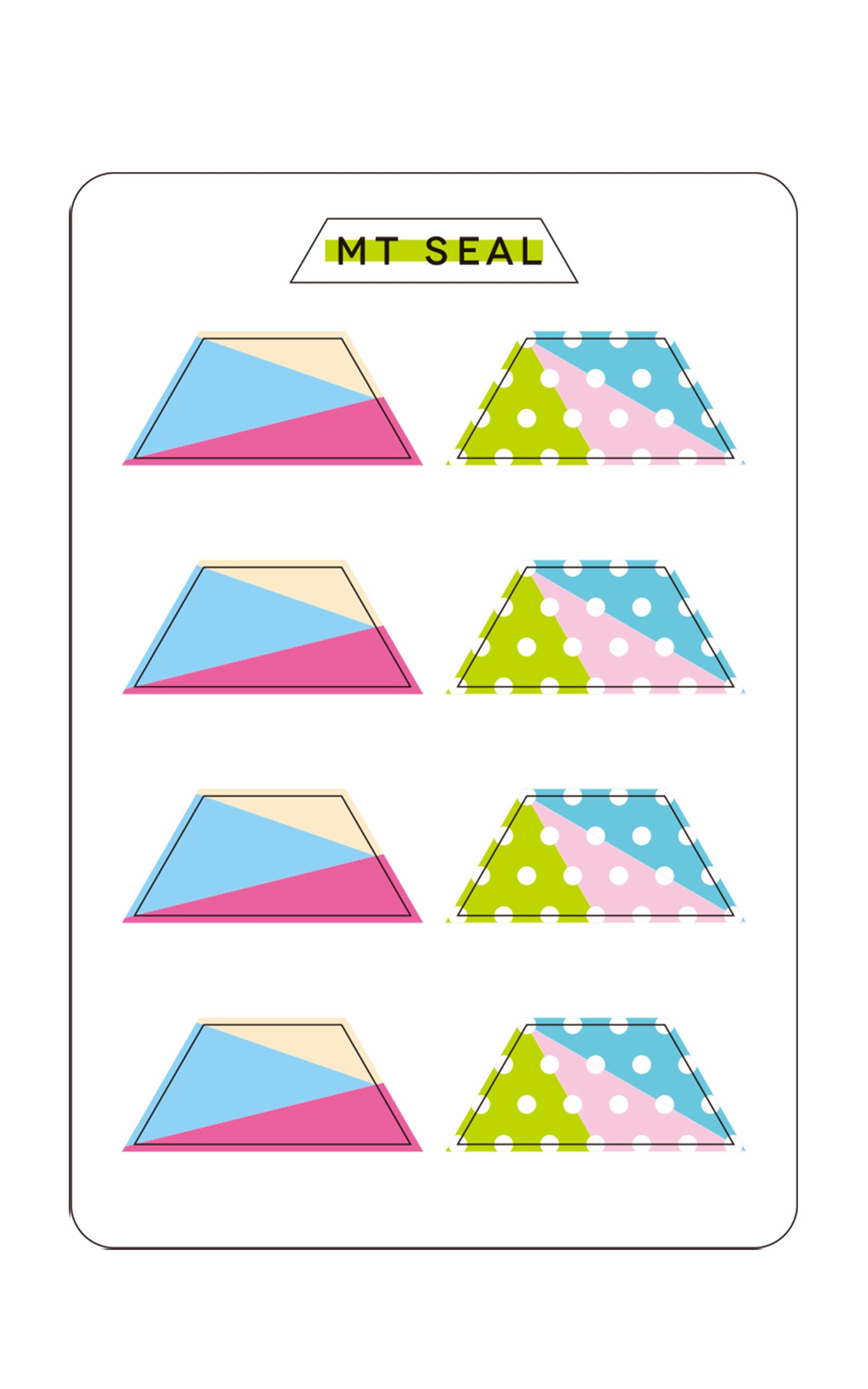 mt Seal - Geometry Semicircle - Washi Tape Stickers