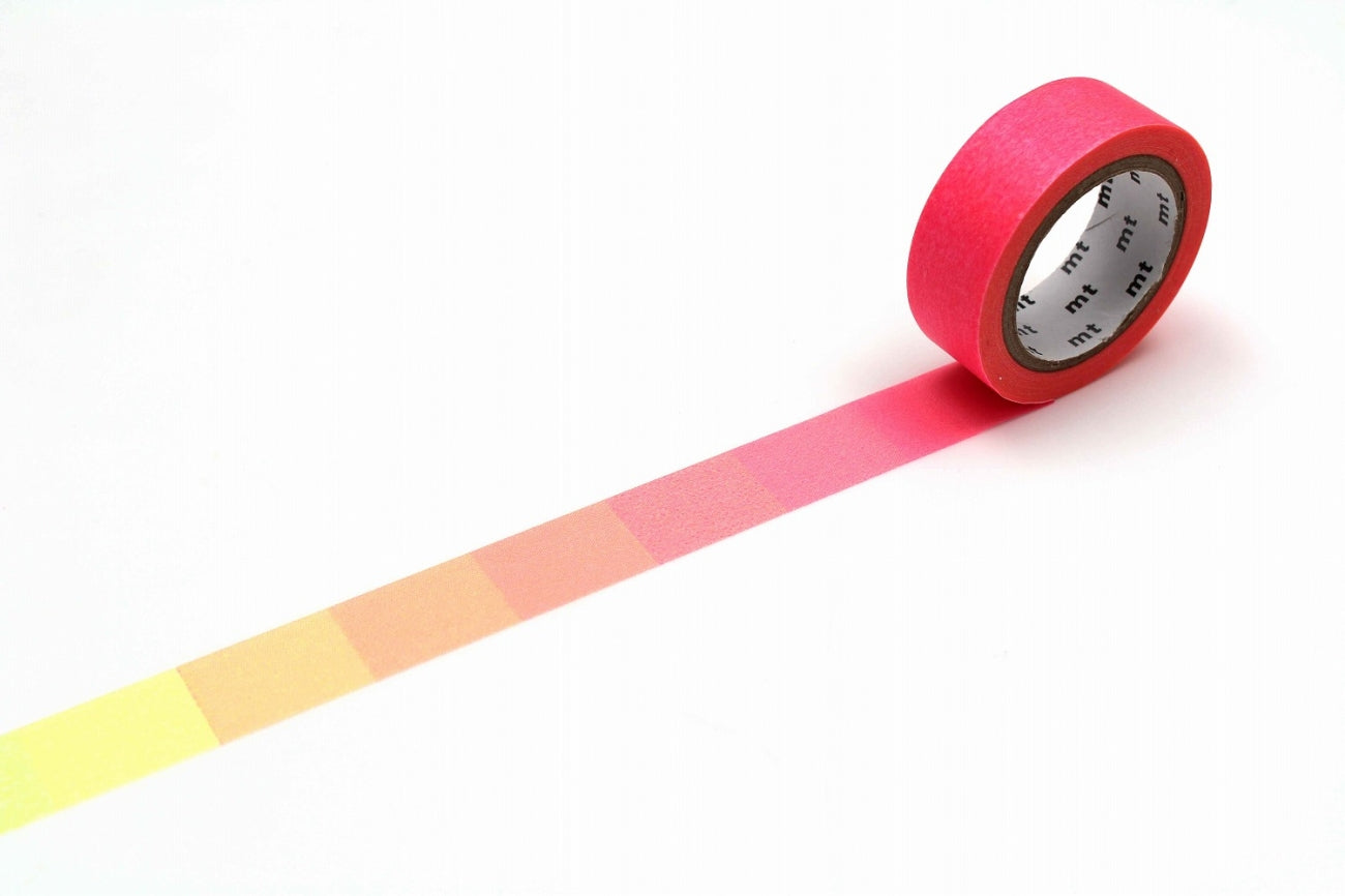 mt Basic - Fluorescent gradation Pink x Yellow - 15mm Washi Tape