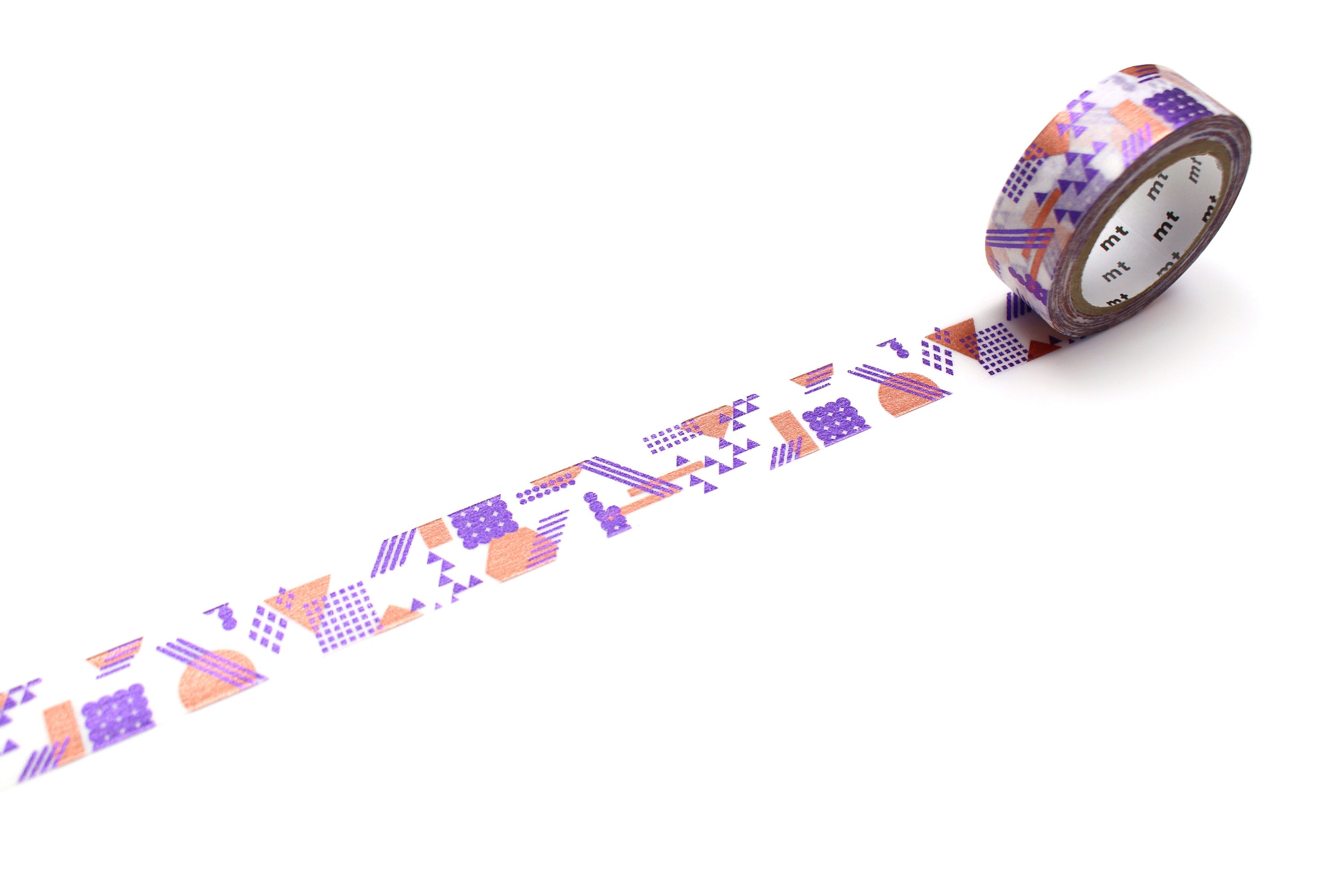 mt Basic - Overlapped Geometry (High Brightness - Metallic Finish) - 15mm Washi Tape