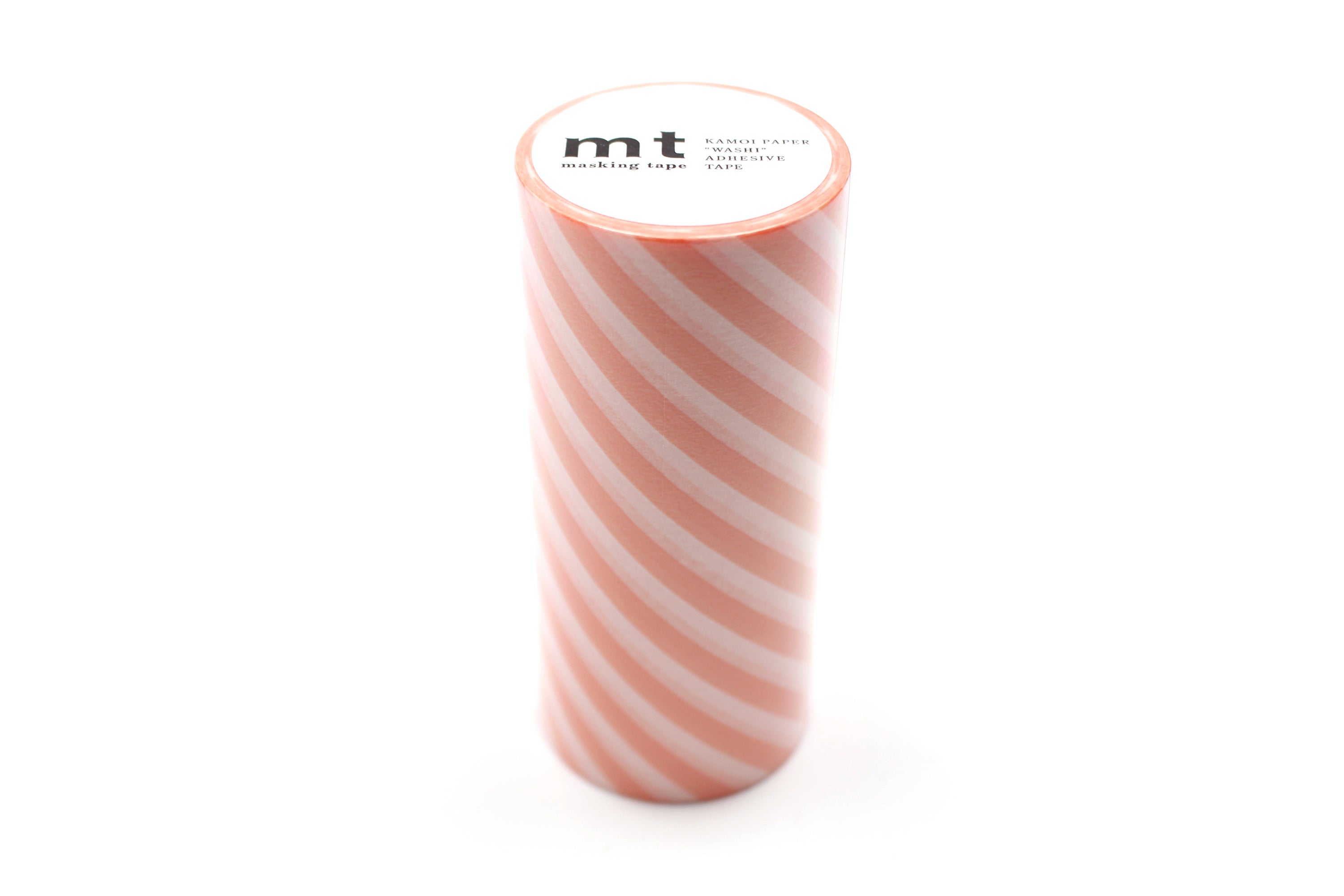 mt Basic - Stripe Salmon Pink - 100mm Washi Tape