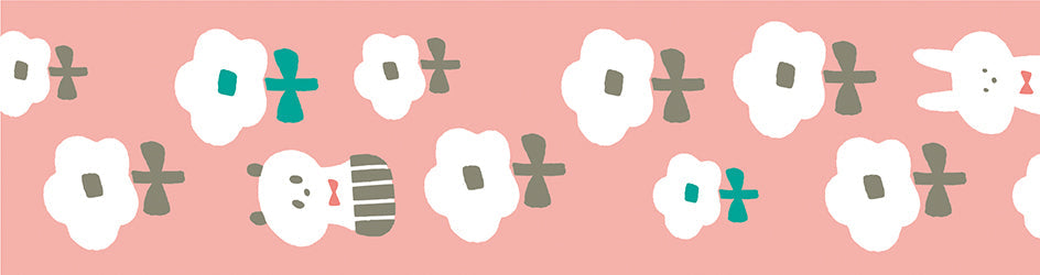 mt Pocket x Mizutama - Flower and Panda - 50mm Washi Tape