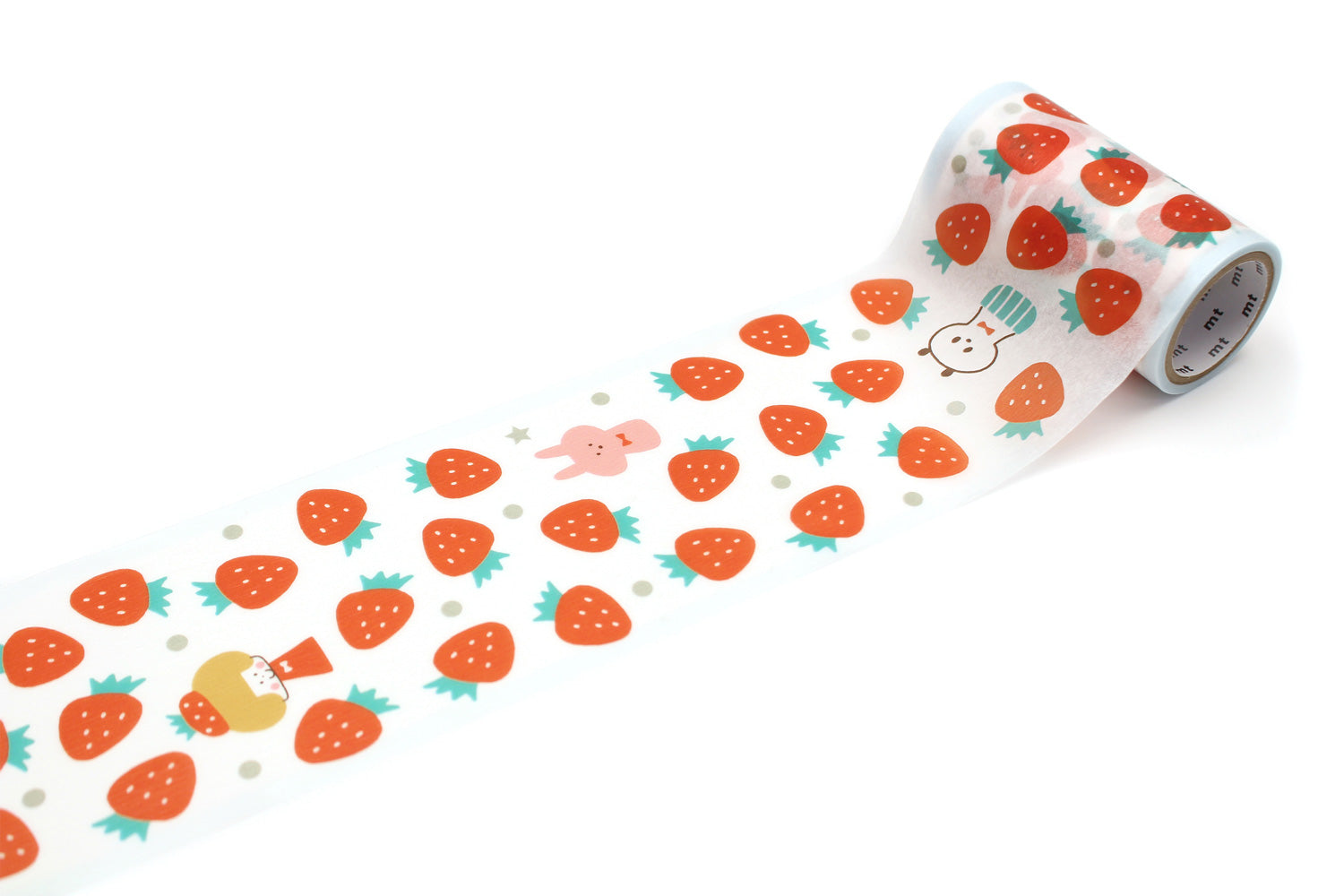 mt Pocket x Mizutama - Strawberry - 75mm Washi Tape