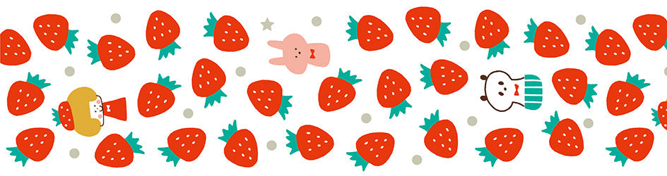mt Pocket x Mizutama - Strawberry - 75mm Washi Tape