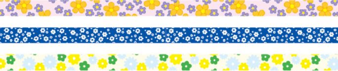 mt Basic - Slim Flower - 3 rolls Washi Tape