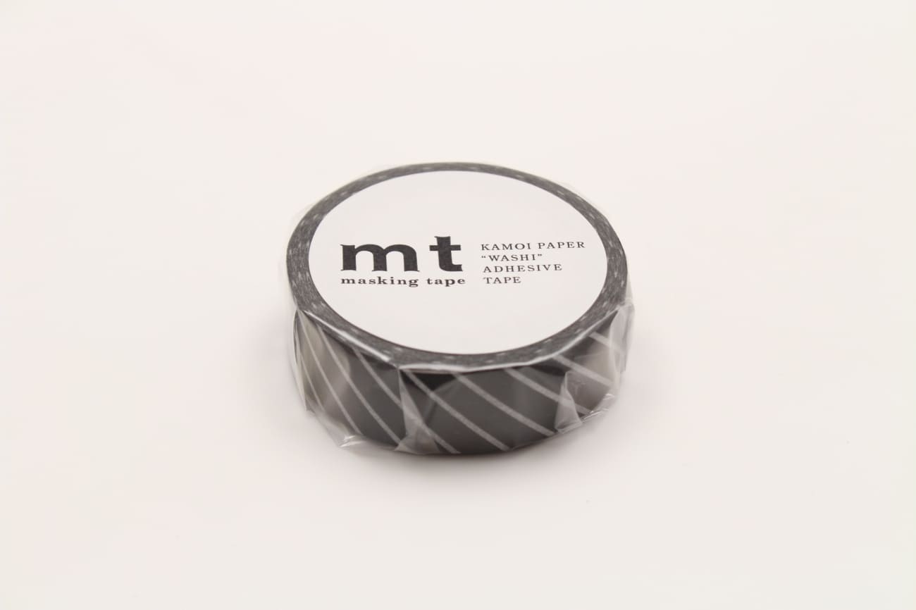 mt Basic - Stripe Black - 15mm Washi Tape