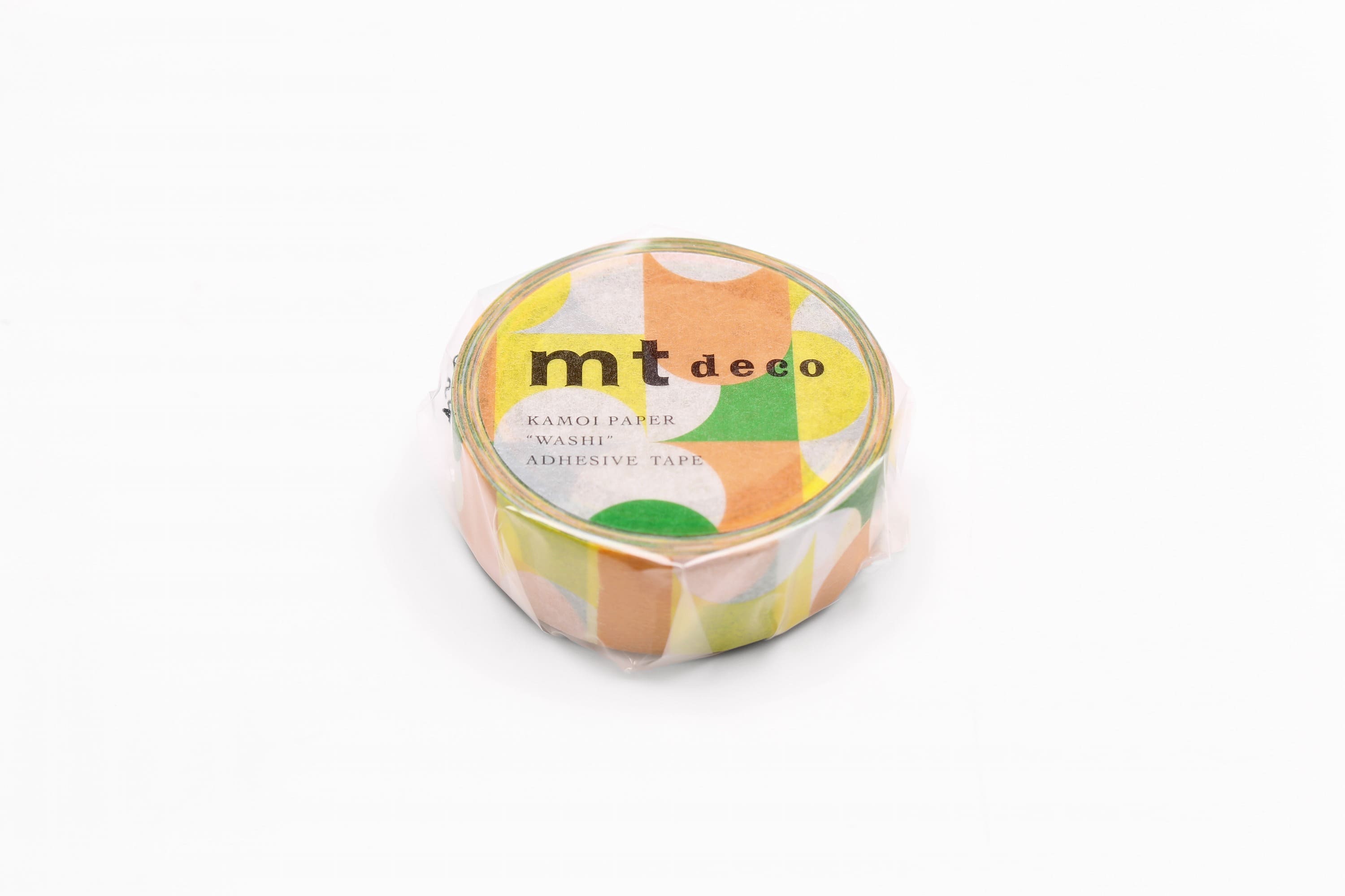 mt Basic - Half Circle Yellow Green - 15mm Washi Tape