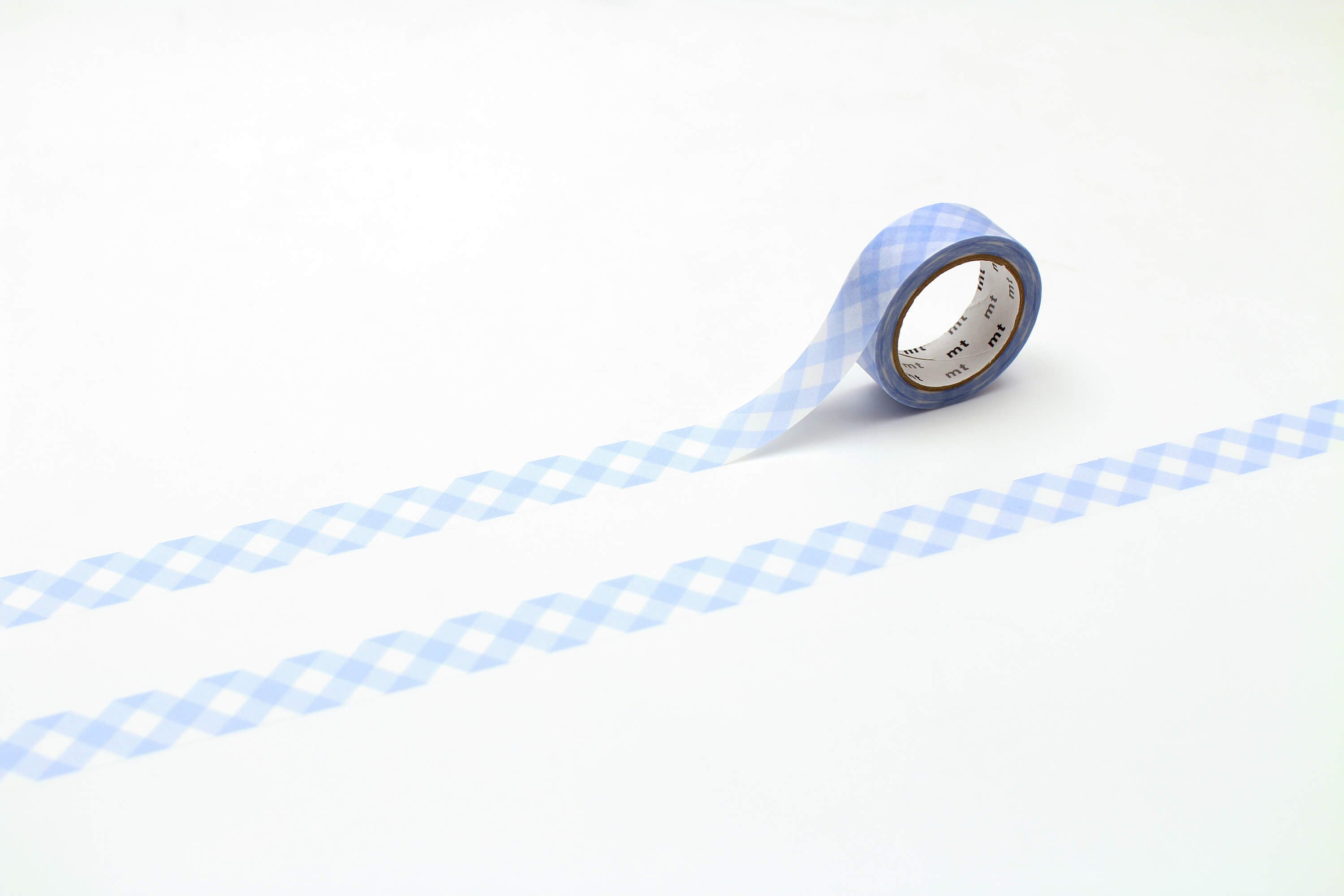 mt Basic - Thick Checkered Pastel Ultramarine- 15mm Washi Tape