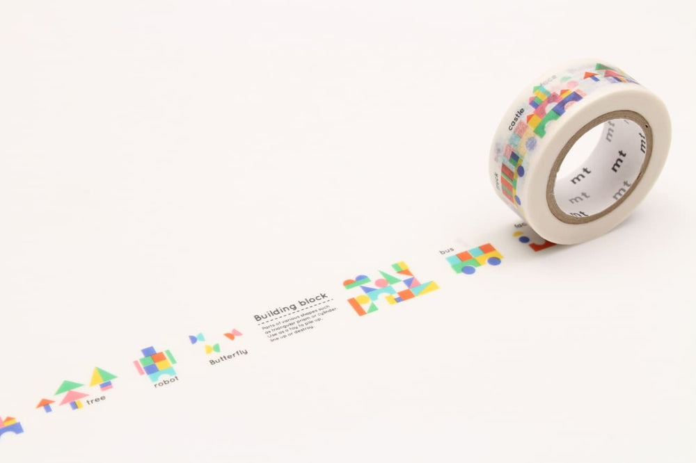 Building Block - 15mm Washi Tape - mt for Kids
