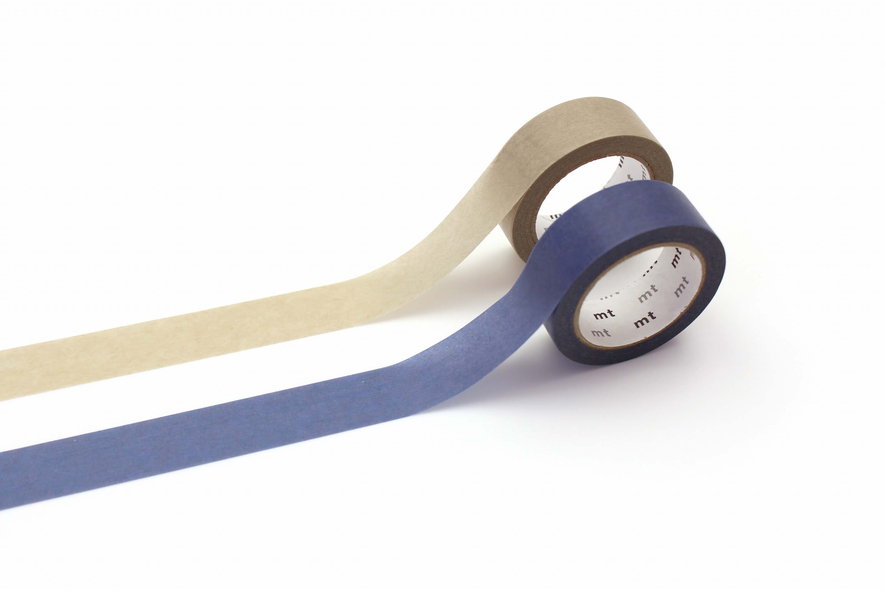 mt Upcycle – Blue × Pastel Gray – 15mm Washi Tape – Set of Two