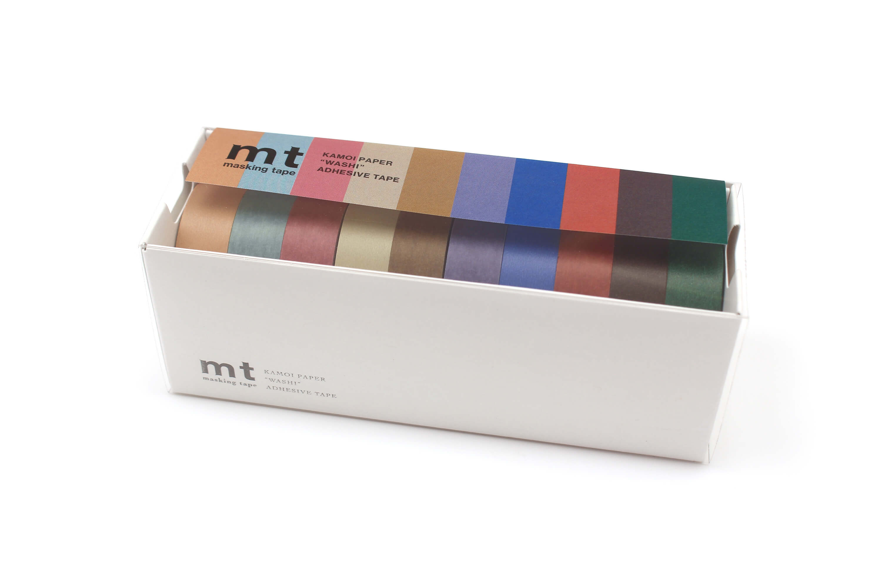 mt Basic - 10P Muted Colour- Box of 10 - 15mm Washi Tape