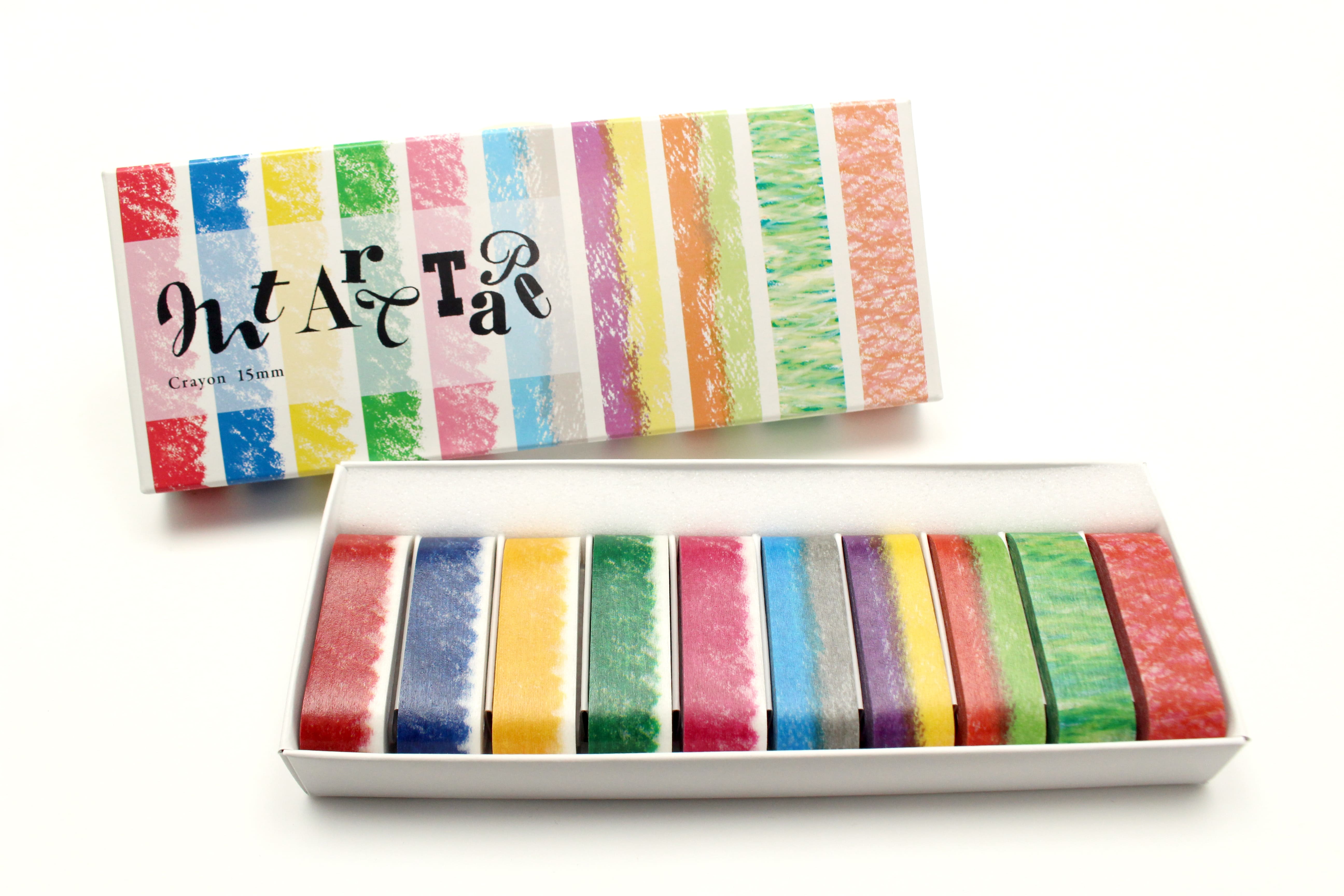 mt fab - Art Tape Crayon - 15mm Washi Tape Set of 10