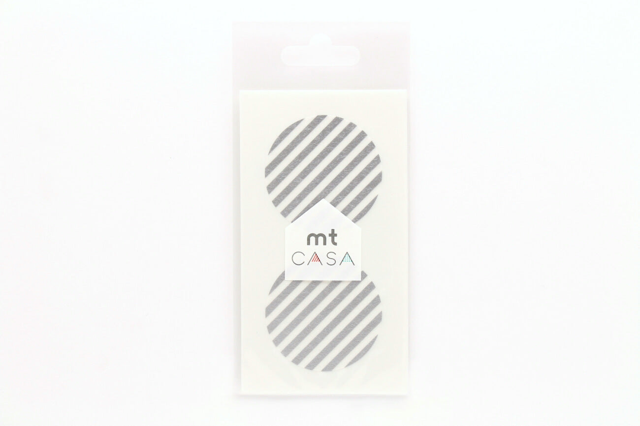 mt Seal - Stripe Silver - 50mm Washi Tape Stickers