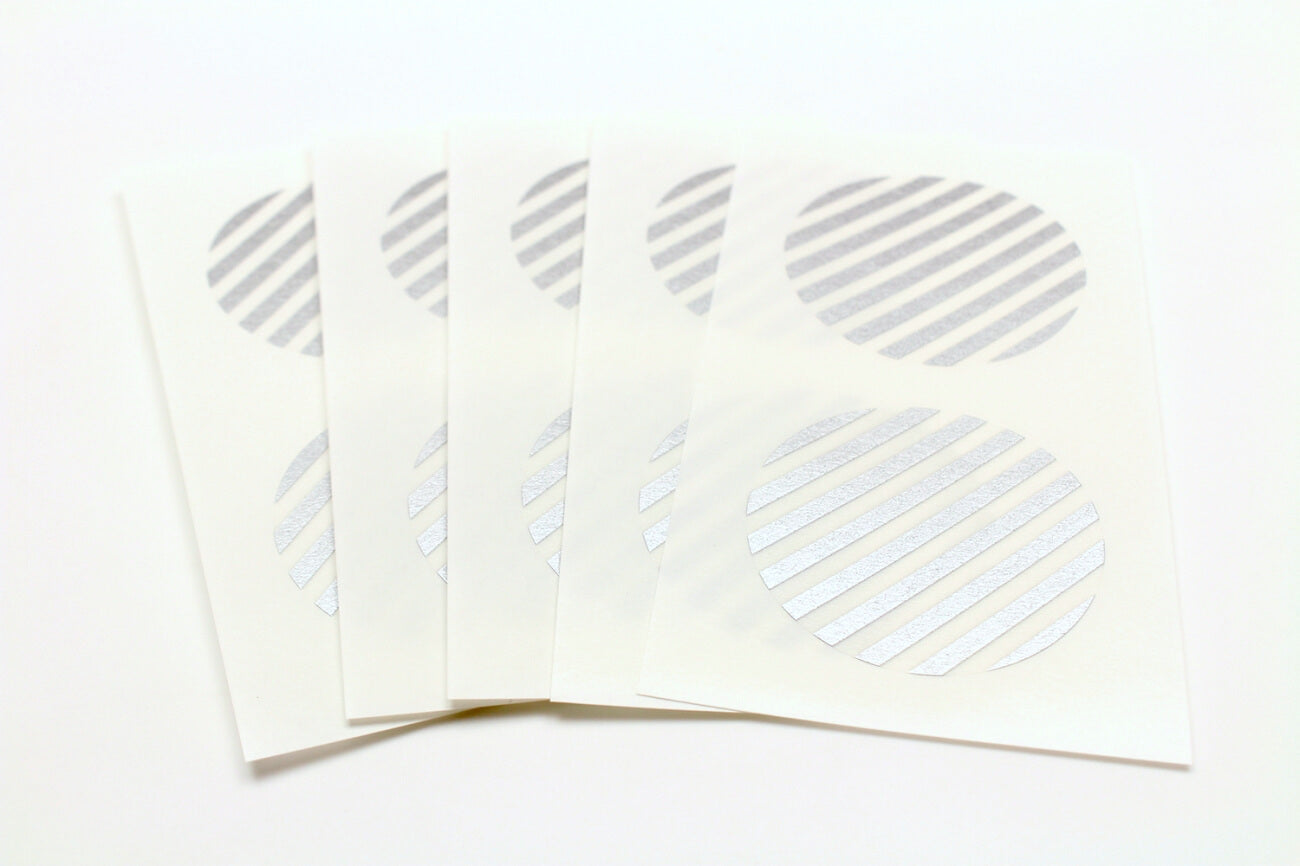 mt Seal - Stripe Silver - 50mm Washi Tape Stickers