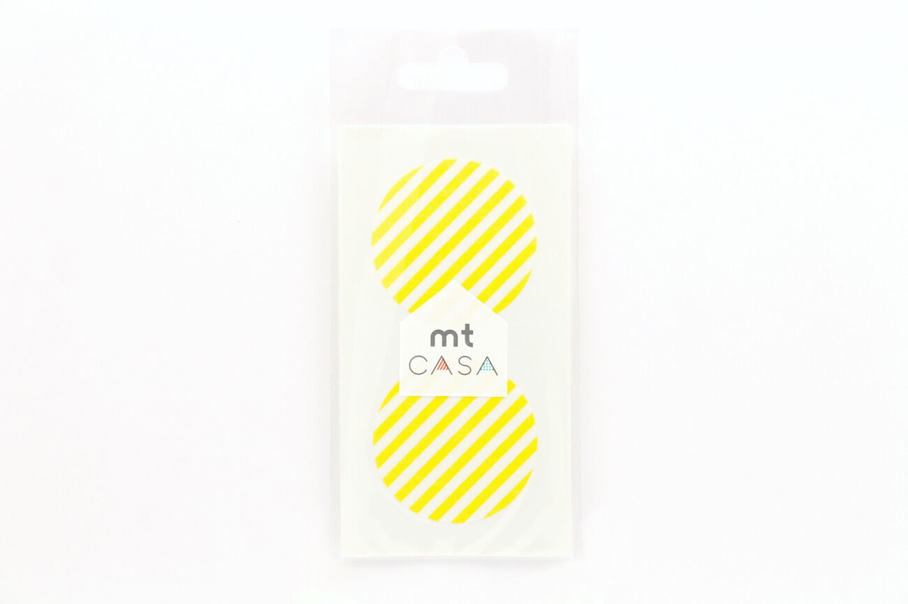 mt Seal - Stripe Lemon - 50mm Washi Tape Stickers